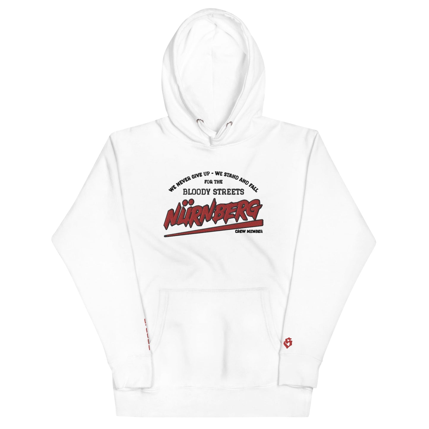 BS CITY Nürnberg Crew Member Premium Red Lady Hoodie - BLOODY-STREETS.DE Streetwear Herren und Damen Hoodies, T-Shirts, Pullis