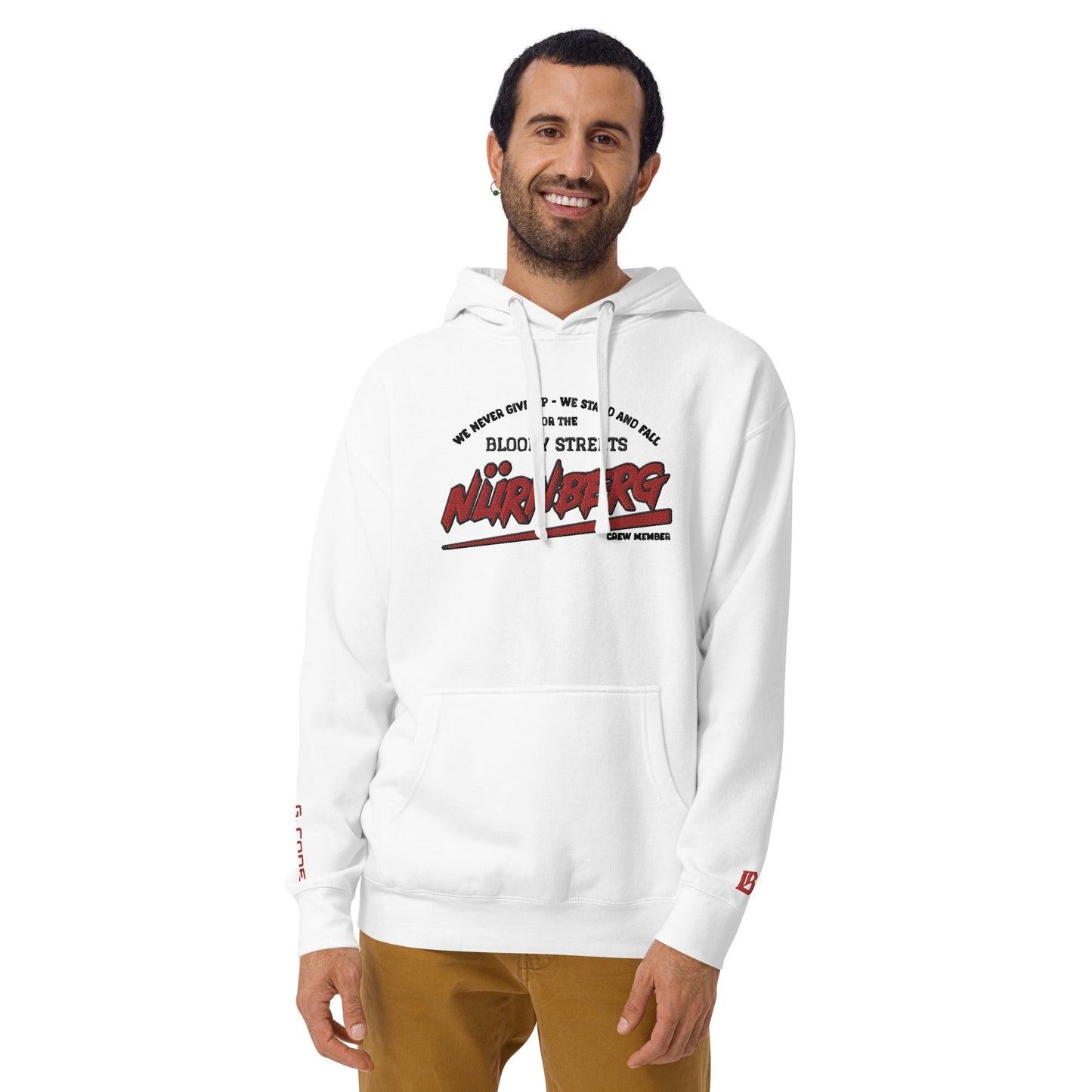 BS CITY Nürnberg Crew Member Premium Red Lady Hoodie - BLOODY-STREETS.DE Streetwear Herren und Damen Hoodies, T-Shirts, Pullis