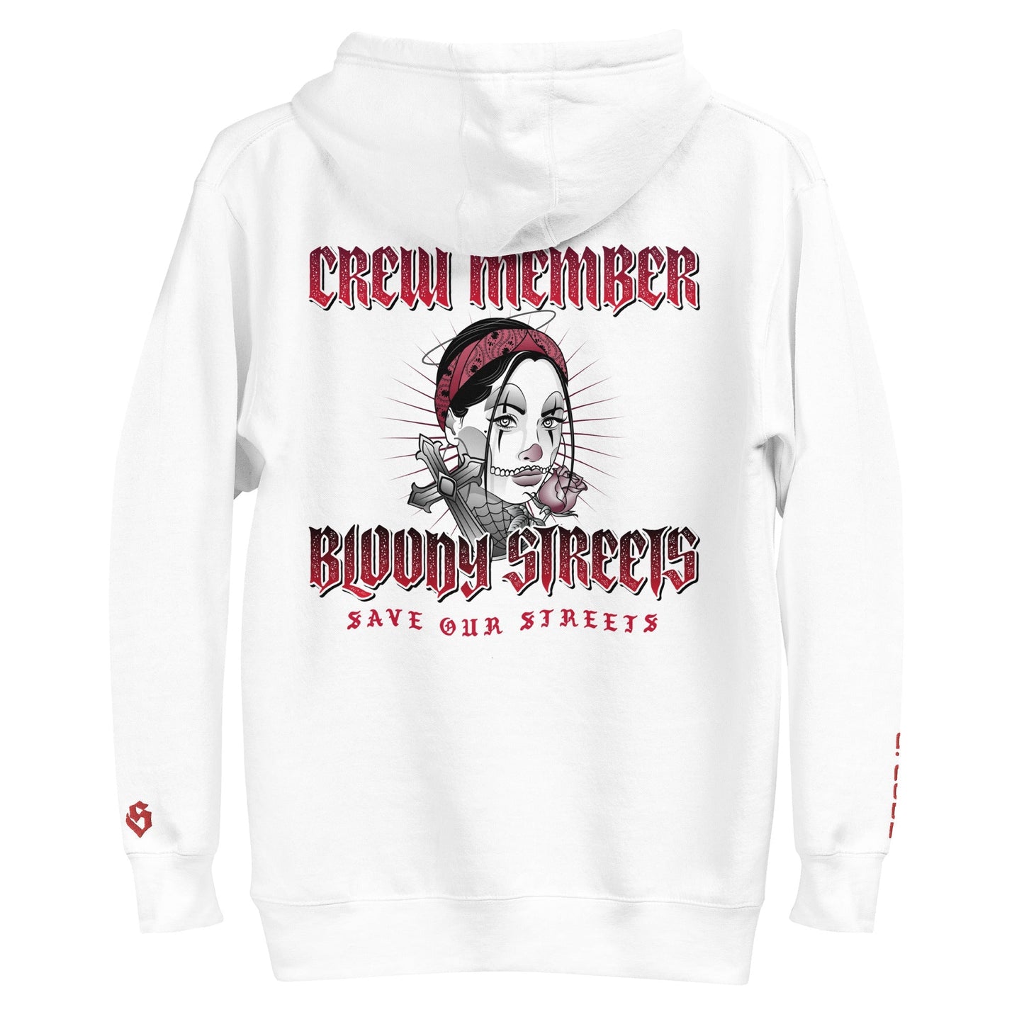 BS CITY Nürnberg Crew Member Premium Red Lady Hoodie - BLOODY-STREETS.DE Streetwear Herren und Damen Hoodies, T-Shirts, Pullis