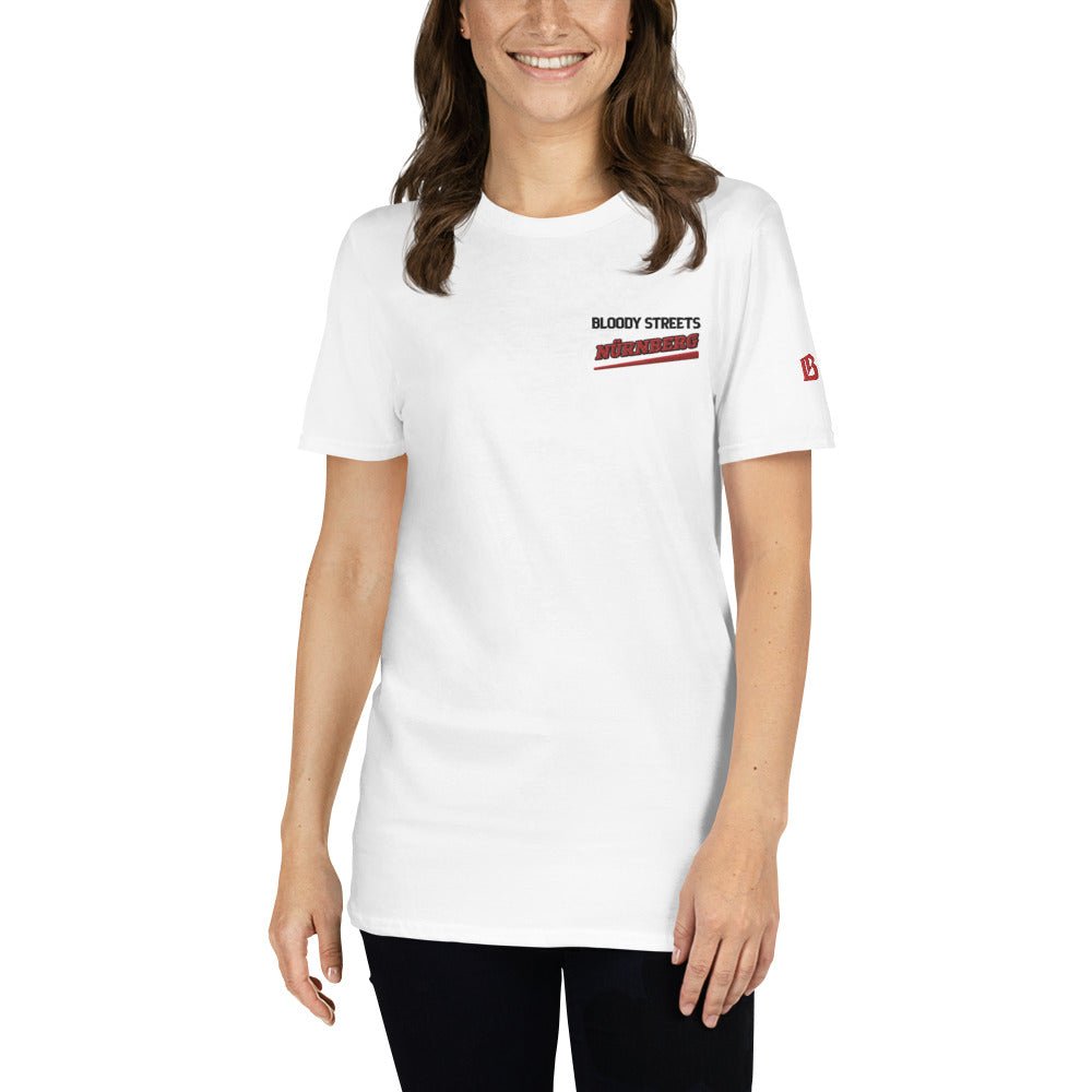 BS CITY Nürnberg Crew Member Premium Red "Lady" T-Shirt - BLOODY-STREETS.DE Streetwear Herren und Damen Hoodies, T-Shirts, Pullis
