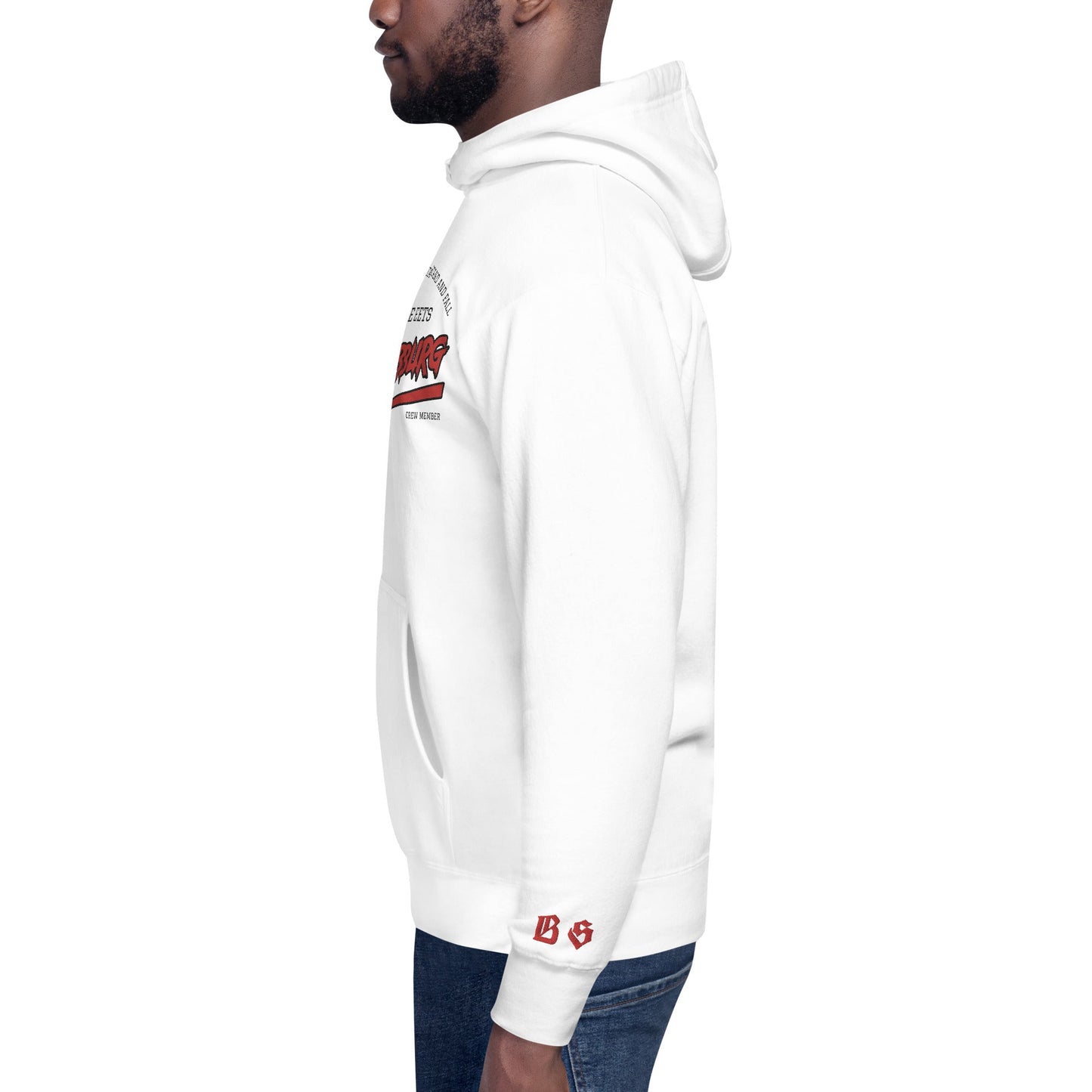 BS CITY Regensburg Crew Member Premium Red "G" Hoodie - BLOODY-STREETS.DE Streetwear Herren und Damen Hoodies, T-Shirts, Pullis
