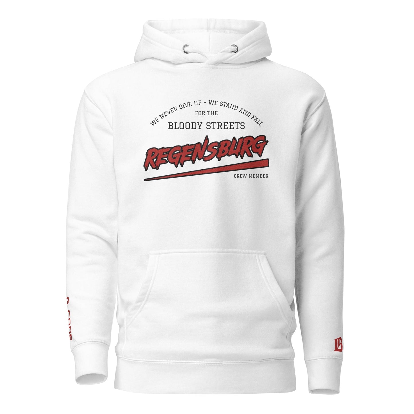 BS CITY Regensburg Crew Member Premium Red "G" Hoodie - BLOODY-STREETS.DE Streetwear Herren und Damen Hoodies, T-Shirts, Pullis