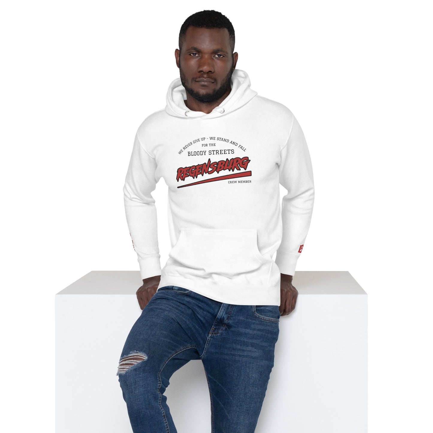 BS CITY Regensburg Crew Member Premium Red "G" Hoodie - BLOODY-STREETS.DE Streetwear Herren und Damen Hoodies, T-Shirts, Pullis