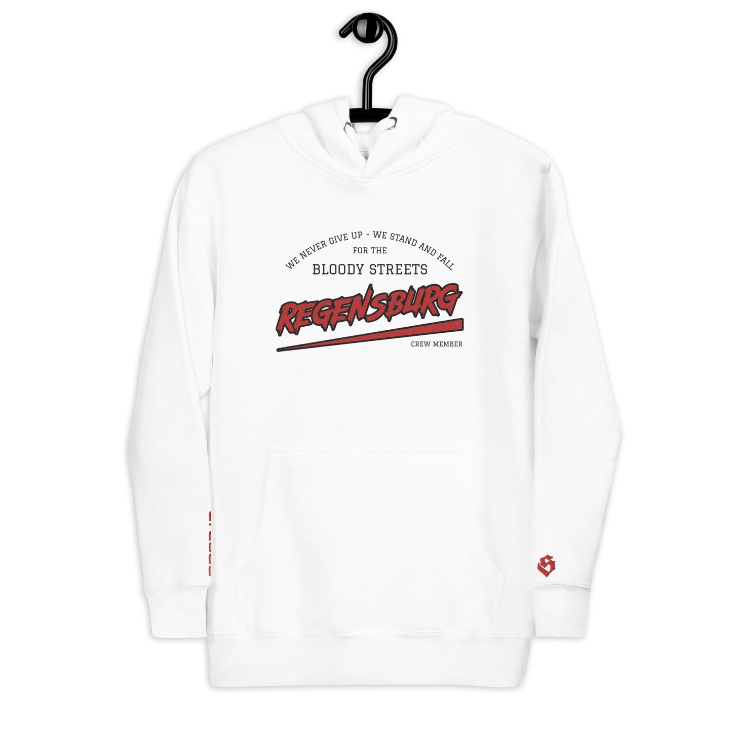BS CITY Regensburg Crew Member Premium Red "G" Hoodie - BLOODY-STREETS.DE Streetwear Herren und Damen Hoodies, T-Shirts, Pullis