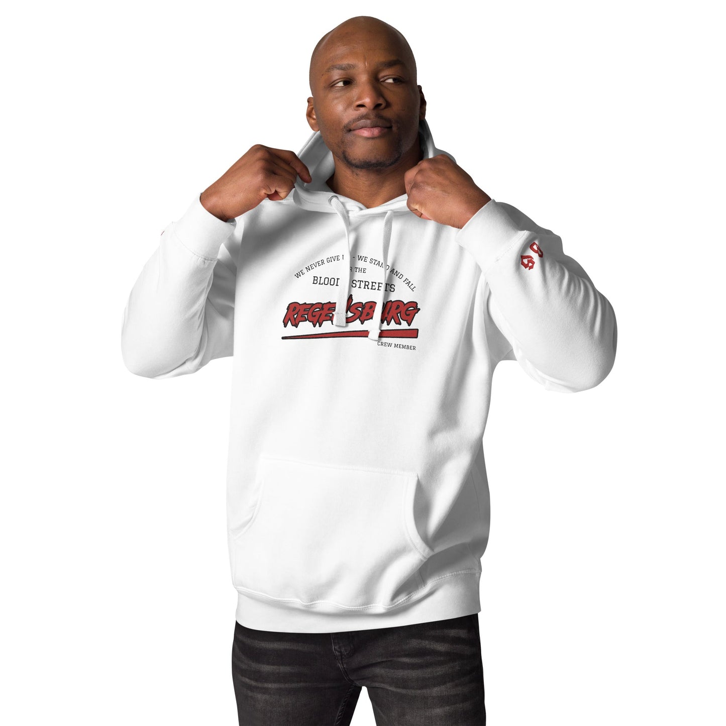 BS CITY Regensburg Crew Member Premium Red "G" Hoodie - BLOODY-STREETS.DE Streetwear Herren und Damen Hoodies, T-Shirts, Pullis
