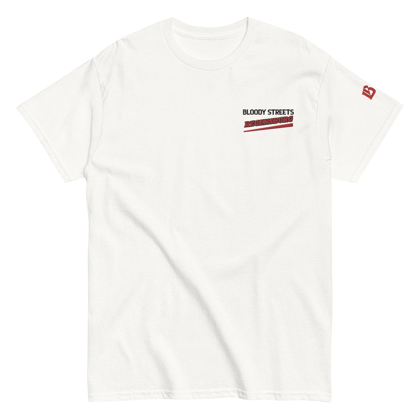 BS CITY Regensburg Crew Member Premium Red "G" T-Shirt - BLOODY-STREETS.DE Streetwear Herren und Damen Hoodies, T-Shirts, Pullis