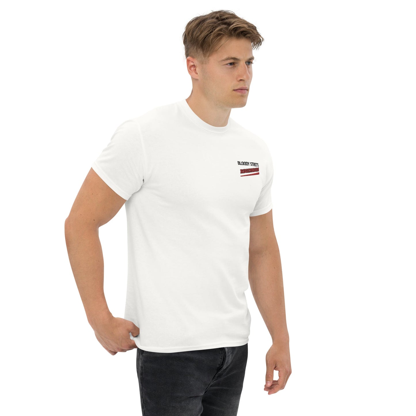 BS CITY Regensburg Crew Member Premium Red "G" T-Shirt - BLOODY-STREETS.DE Streetwear Herren und Damen Hoodies, T-Shirts, Pullis
