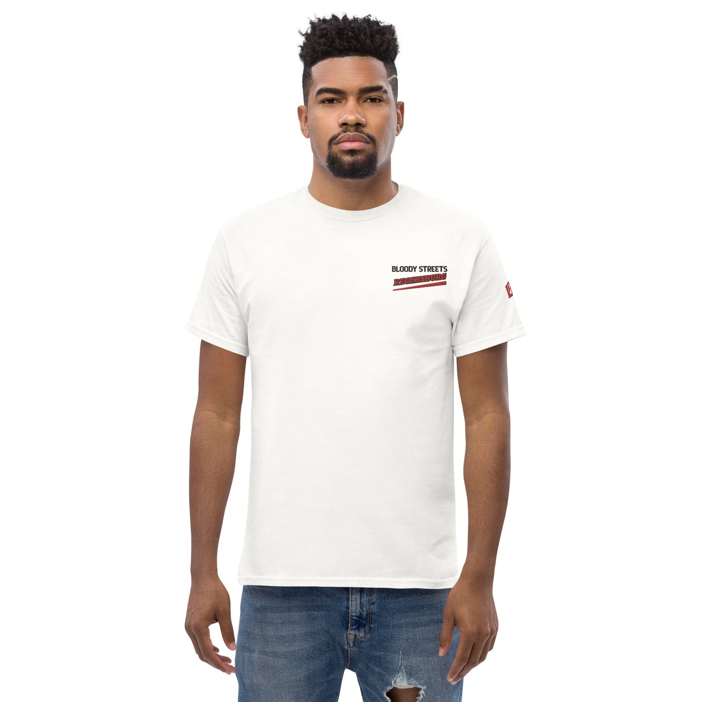 BS CITY Regensburg Crew Member Premium Red "G" T-Shirt - BLOODY-STREETS.DE Streetwear Herren und Damen Hoodies, T-Shirts, Pullis