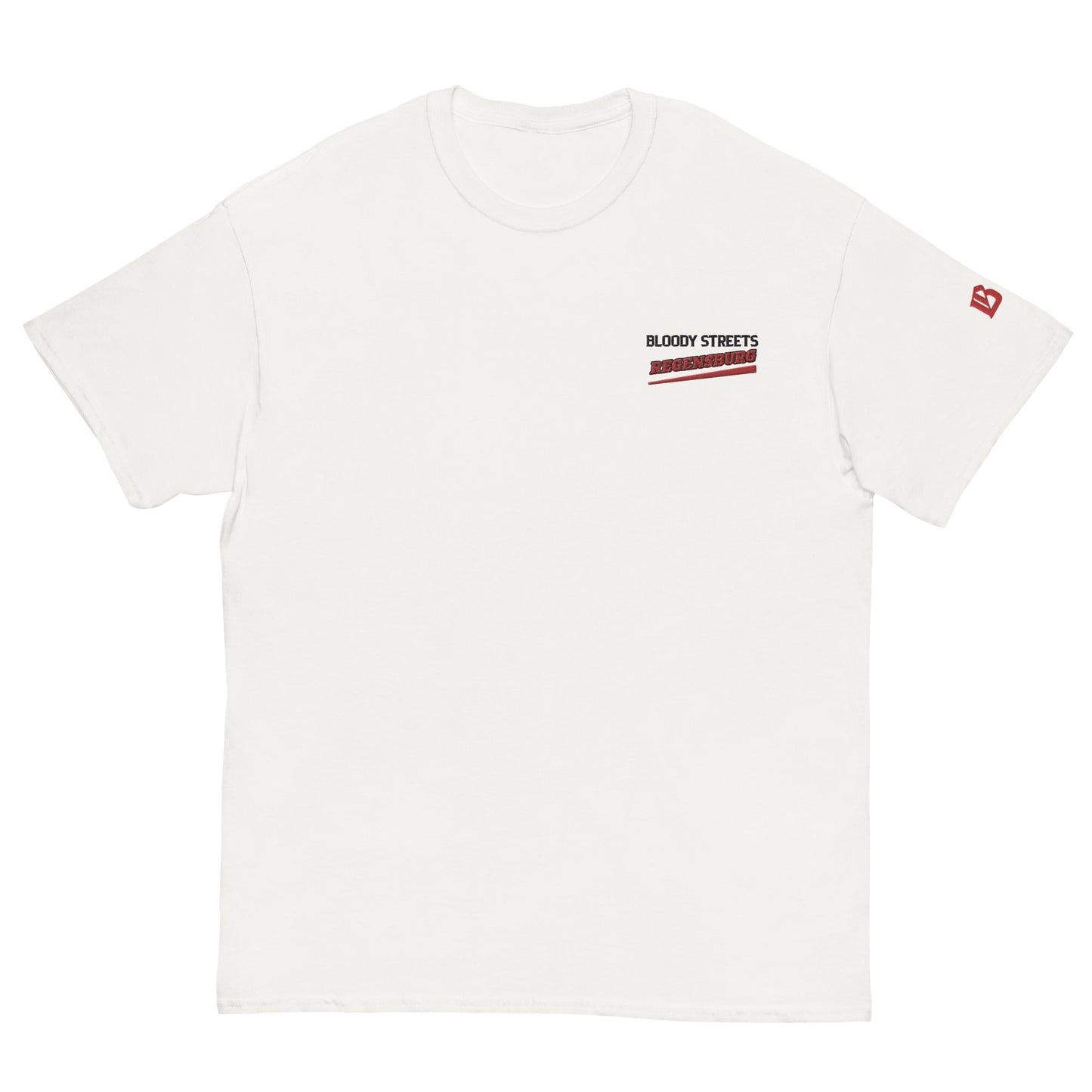 BS CITY Regensburg Crew Member Premium Red "G" T-Shirt - BLOODY-STREETS.DE Streetwear Herren und Damen Hoodies, T-Shirts, Pullis