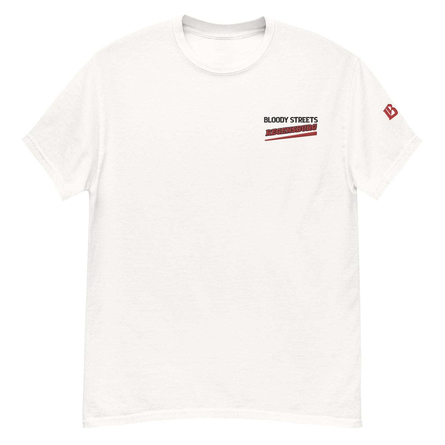 BS CITY Regensburg Crew Member Premium Red "G" T-Shirt - BLOODY-STREETS.DE Streetwear Herren und Damen Hoodies, T-Shirts, Pullis
