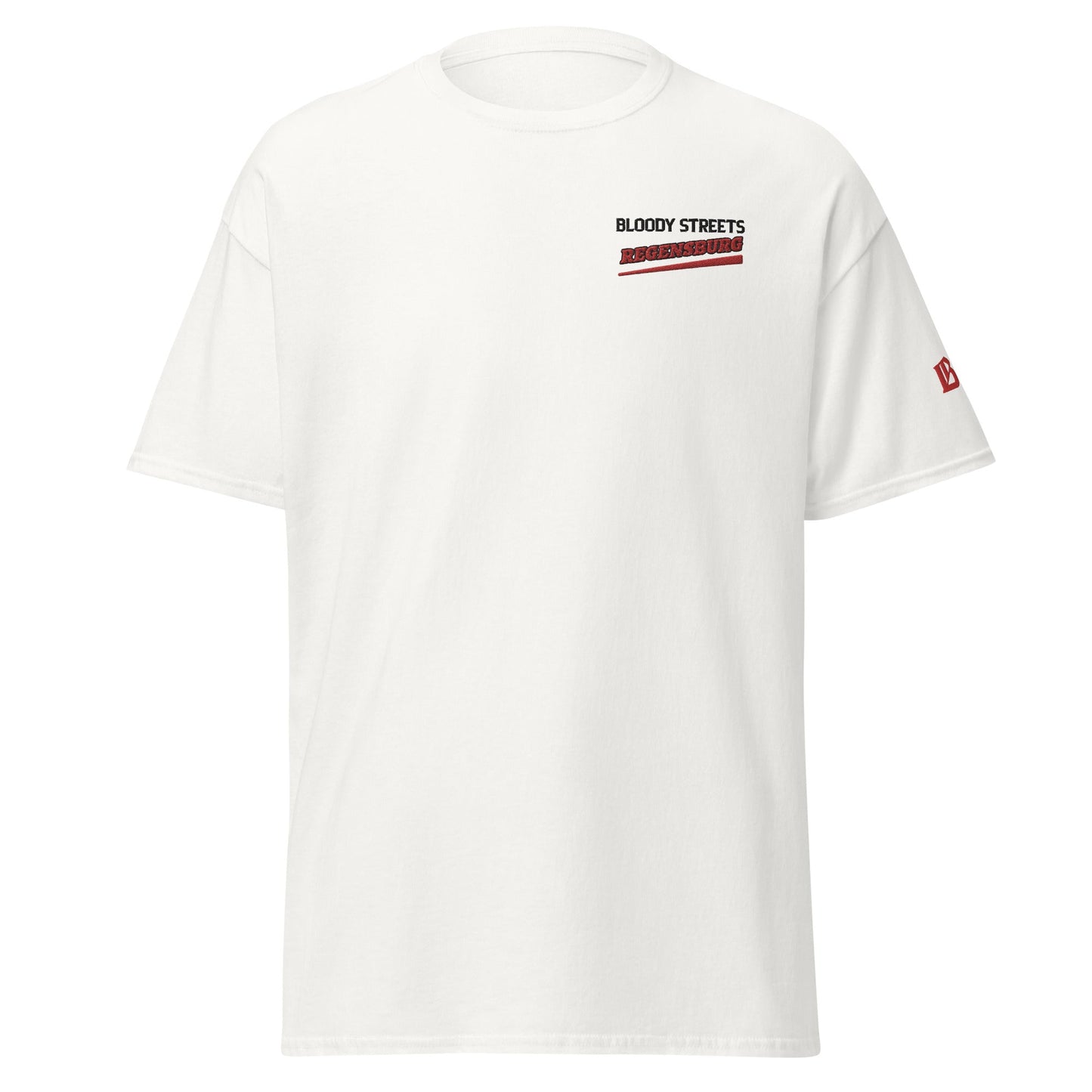 BS CITY Regensburg Crew Member Premium Red "G" T-Shirt - BLOODY-STREETS.DE Streetwear Herren und Damen Hoodies, T-Shirts, Pullis