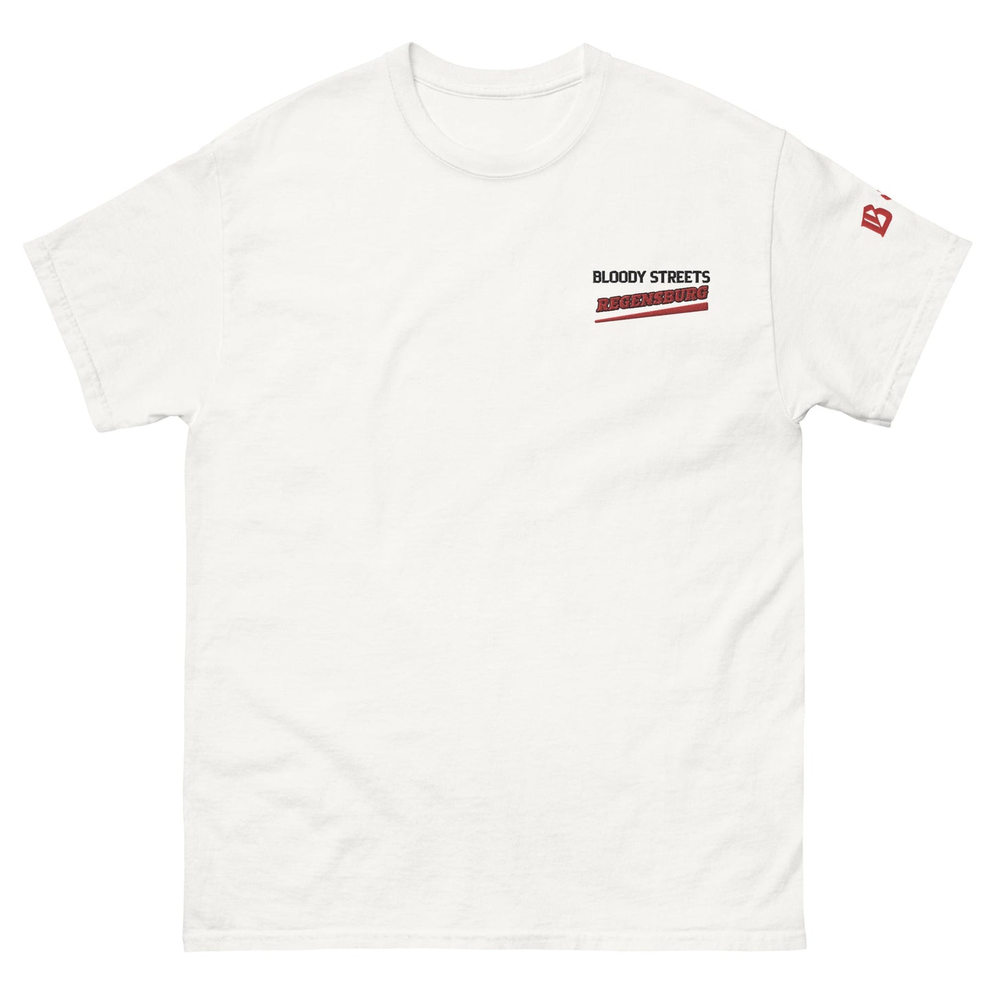 BS CITY Regensburg Crew Member Premium Red "G" T-Shirt - BLOODY-STREETS.DE Streetwear Herren und Damen Hoodies, T-Shirts, Pullis