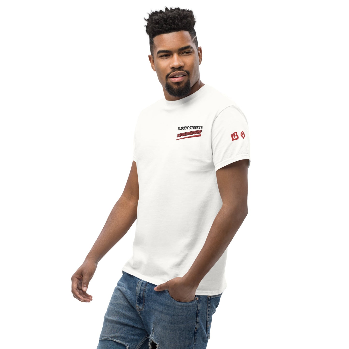BS CITY Regensburg Crew Member Premium Red "G" T-Shirt - BLOODY-STREETS.DE Streetwear Herren und Damen Hoodies, T-Shirts, Pullis