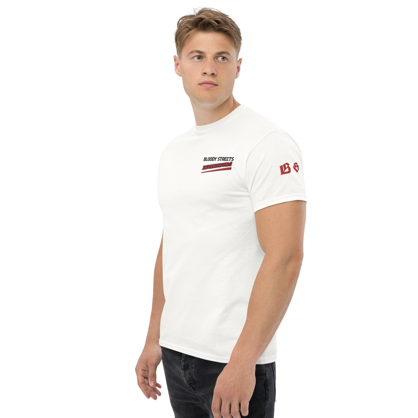 BS CITY Regensburg Crew Member Premium Red "G" T-Shirt - BLOODY-STREETS.DE Streetwear Herren und Damen Hoodies, T-Shirts, Pullis
