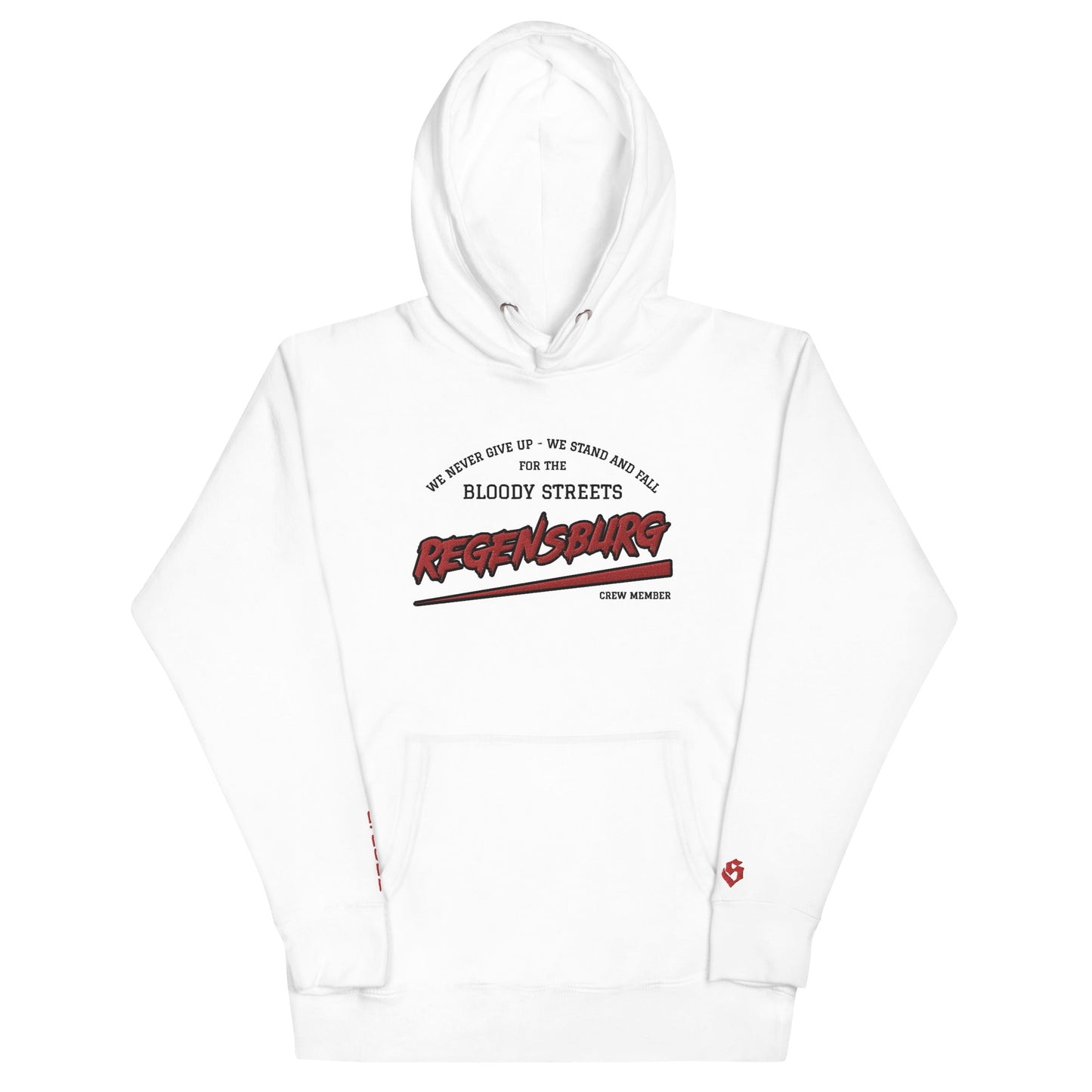 BS CITY Regensburg Crew Member Premium Red Lady Hoodie - BLOODY-STREETS.DE Streetwear Herren und Damen Hoodies, T-Shirts, Pullis
