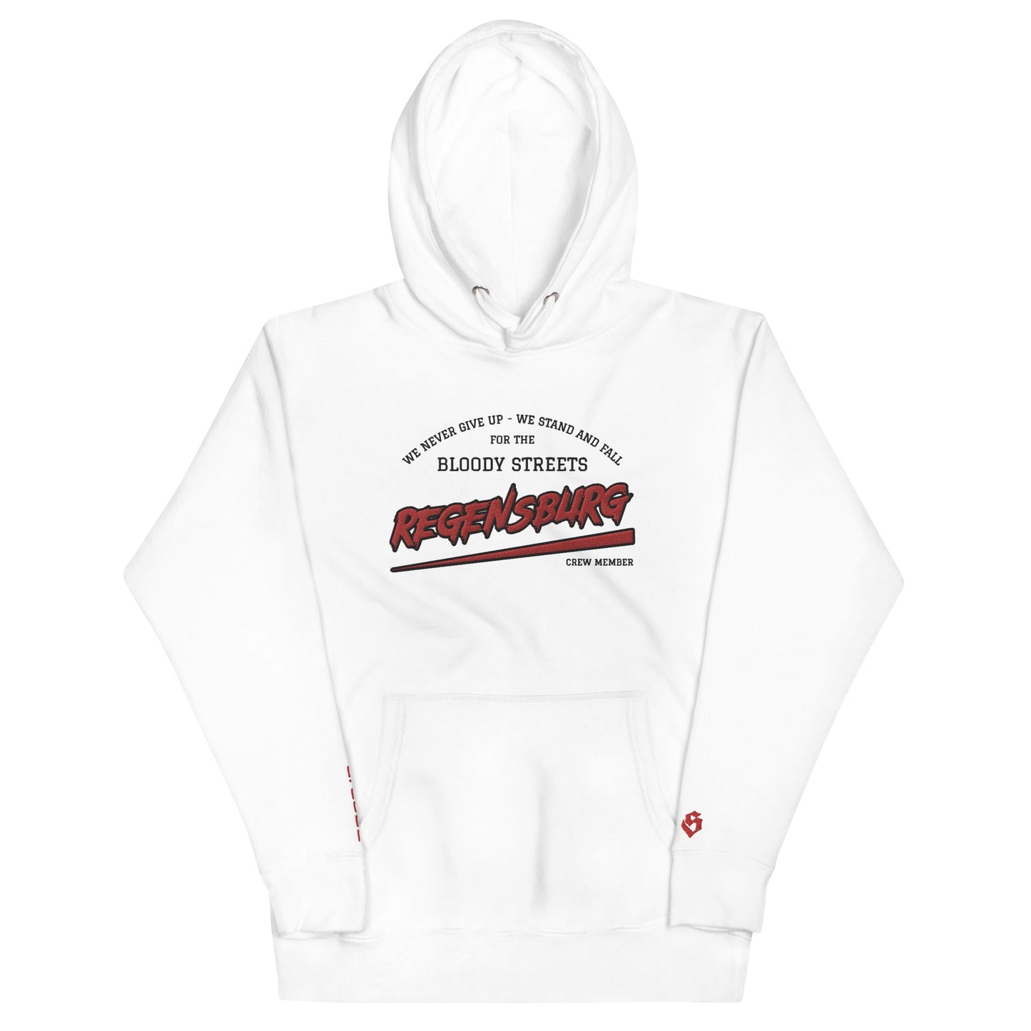BS CITY Regensburg Crew Member Premium Red Lady Hoodie - BLOODY-STREETS.DE Streetwear Herren und Damen Hoodies, T-Shirts, Pullis