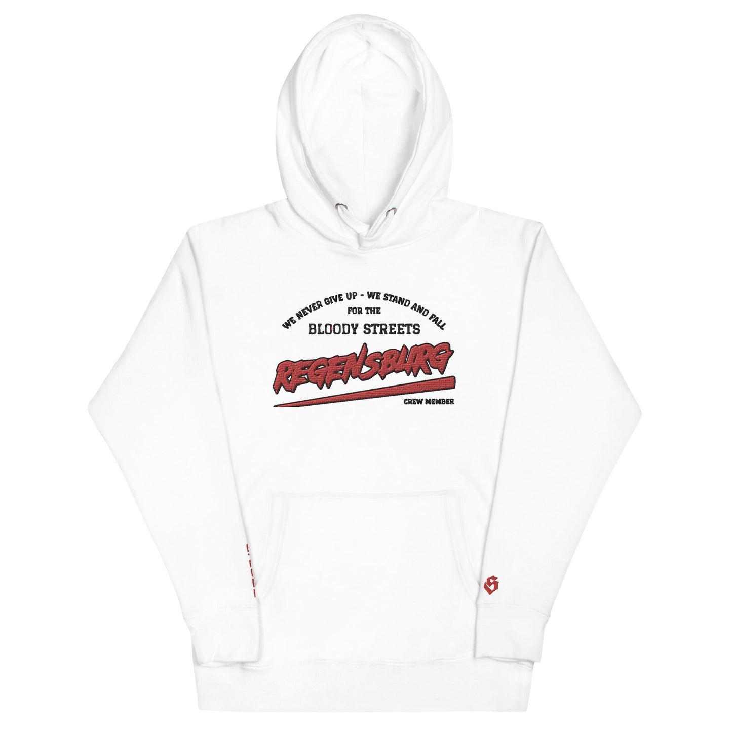 BS CITY Regensburg Crew Member Premium Red Lady Hoodie - BLOODY-STREETS.DE Streetwear Herren und Damen Hoodies, T-Shirts, Pullis