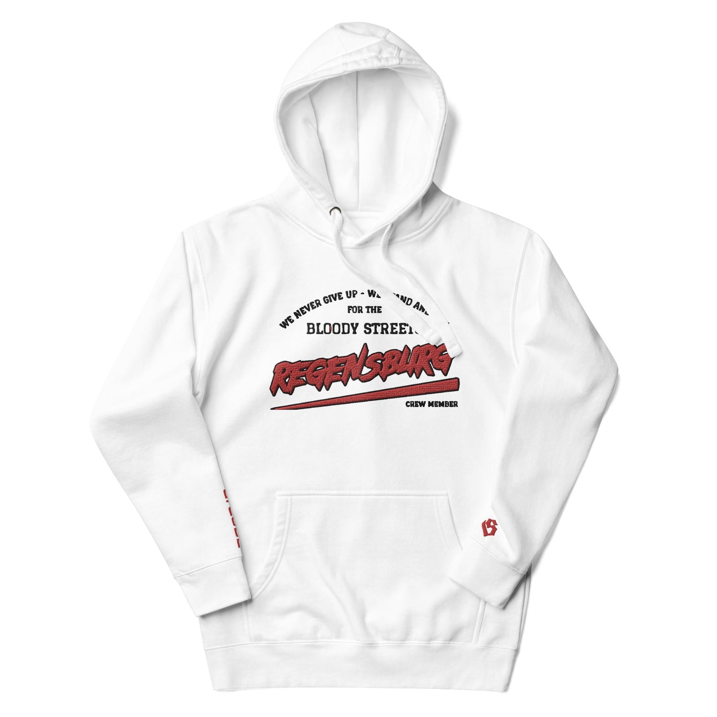 BS CITY Regensburg Crew Member Premium Red Lady Hoodie - BLOODY-STREETS.DE Streetwear Herren und Damen Hoodies, T-Shirts, Pullis