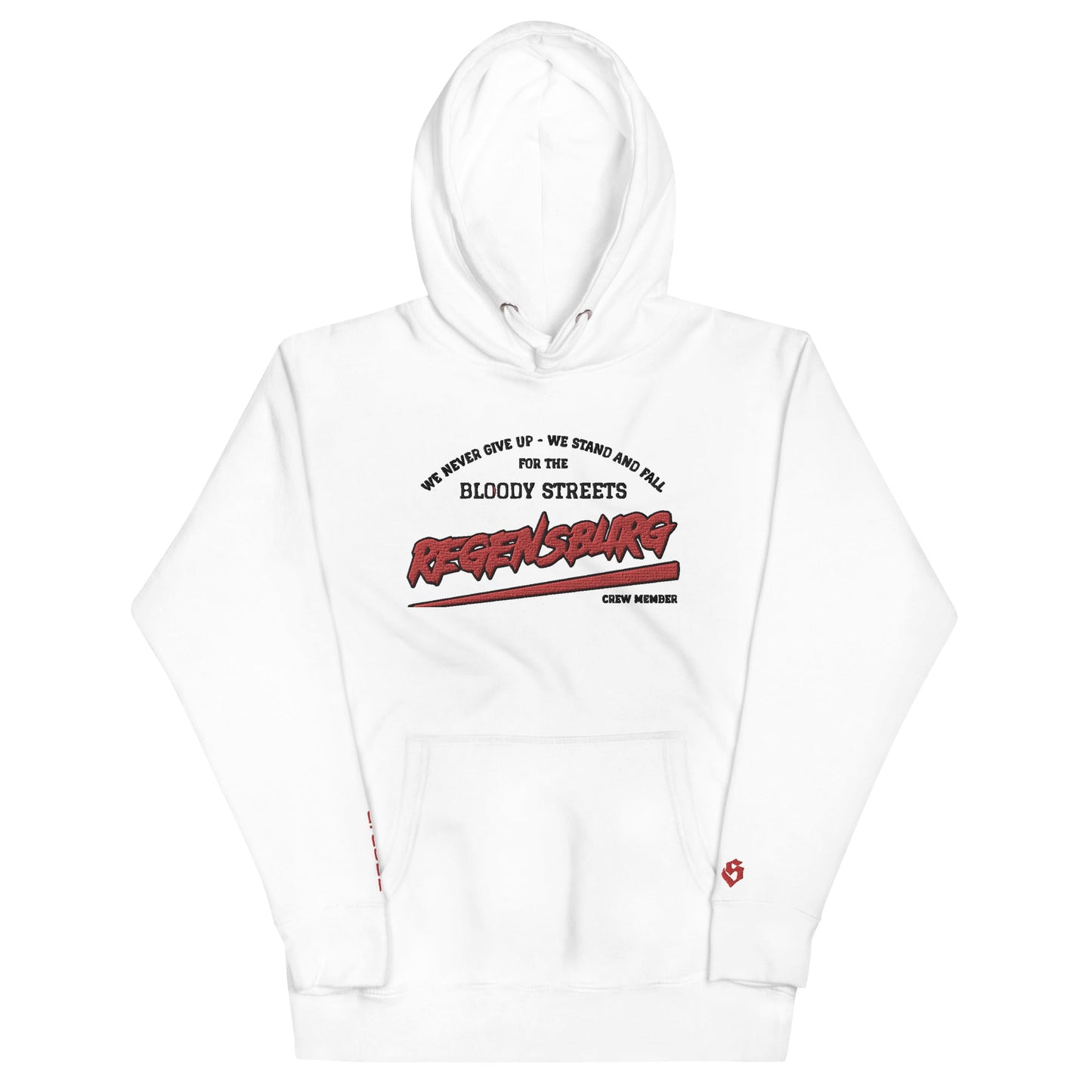 BS CITY Regensburg Crew Member Premium Red Lady Hoodie - BLOODY-STREETS.DE Streetwear Herren und Damen Hoodies, T-Shirts, Pullis
