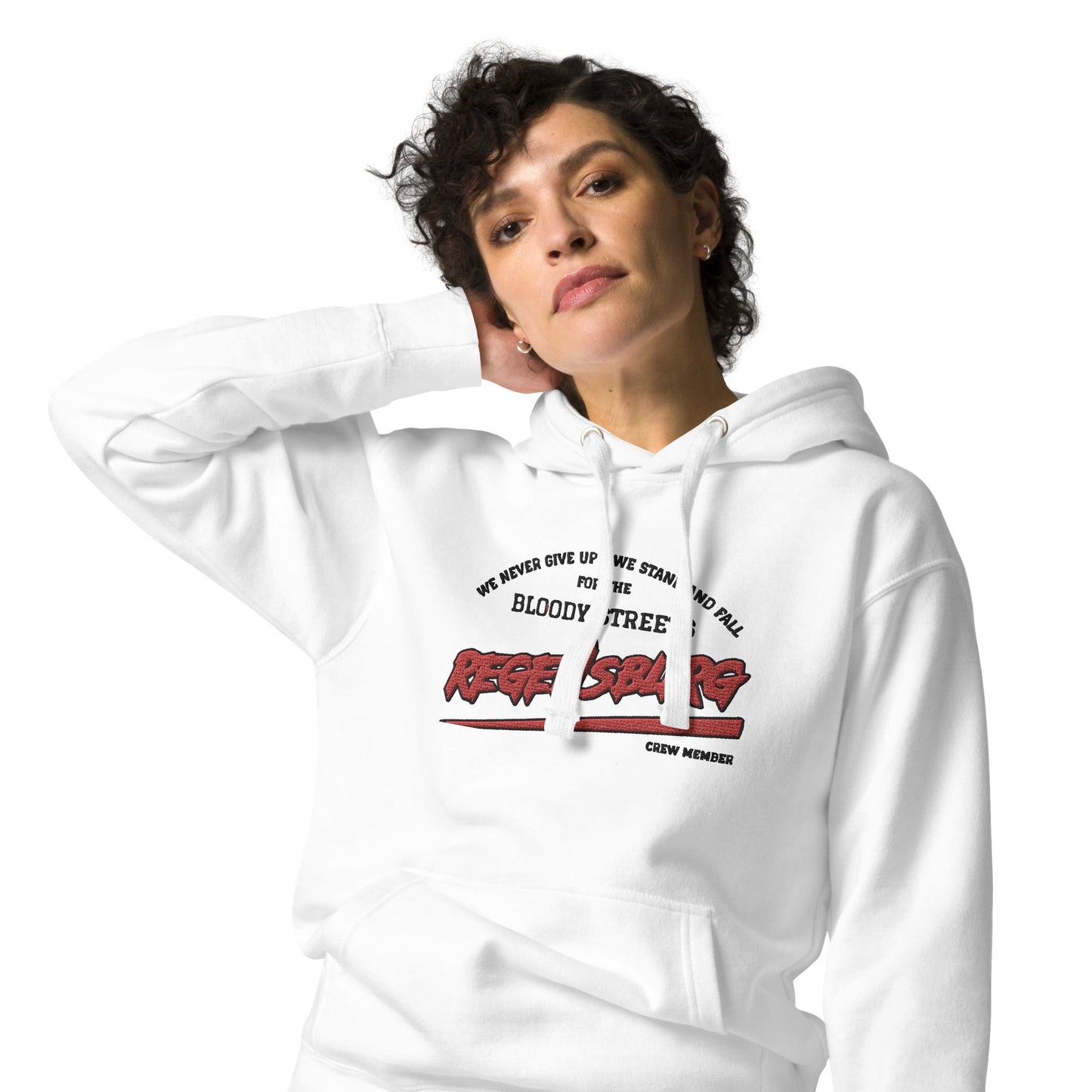 BS CITY Regensburg Crew Member Premium Red Lady Hoodie - BLOODY-STREETS.DE Streetwear Herren und Damen Hoodies, T-Shirts, Pullis