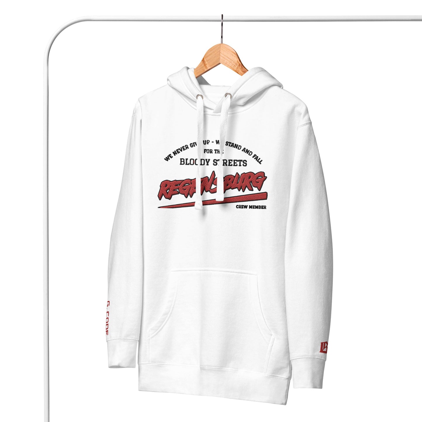 BS CITY Regensburg Crew Member Premium Red Lady Hoodie - BLOODY-STREETS.DE Streetwear Herren und Damen Hoodies, T-Shirts, Pullis