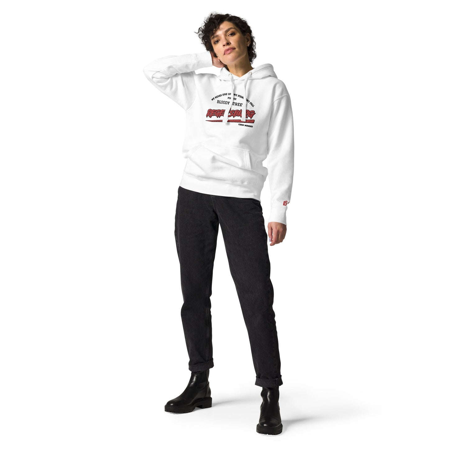 BS CITY Regensburg Crew Member Premium Red Lady Hoodie - BLOODY-STREETS.DE Streetwear Herren und Damen Hoodies, T-Shirts, Pullis