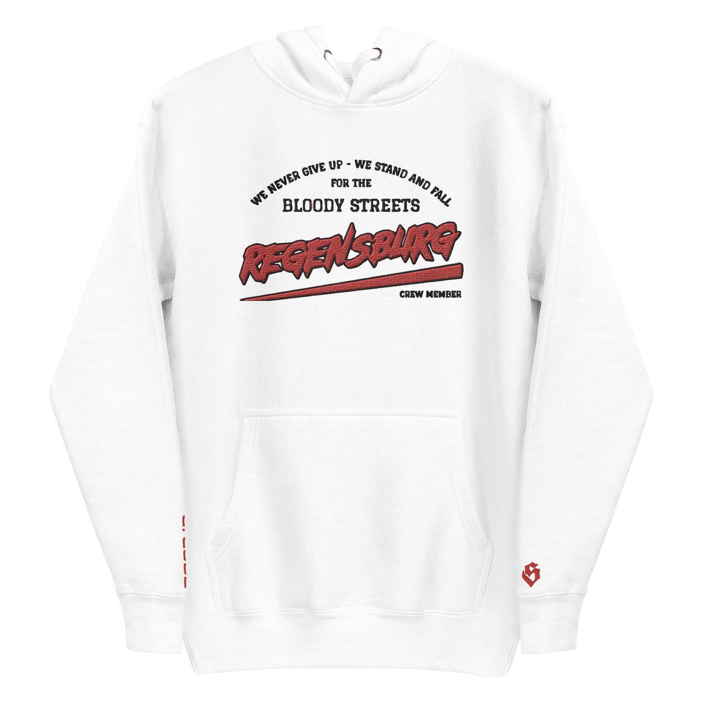 BS CITY Regensburg Crew Member Premium Red Lady Hoodie - BLOODY-STREETS.DE Streetwear Herren und Damen Hoodies, T-Shirts, Pullis