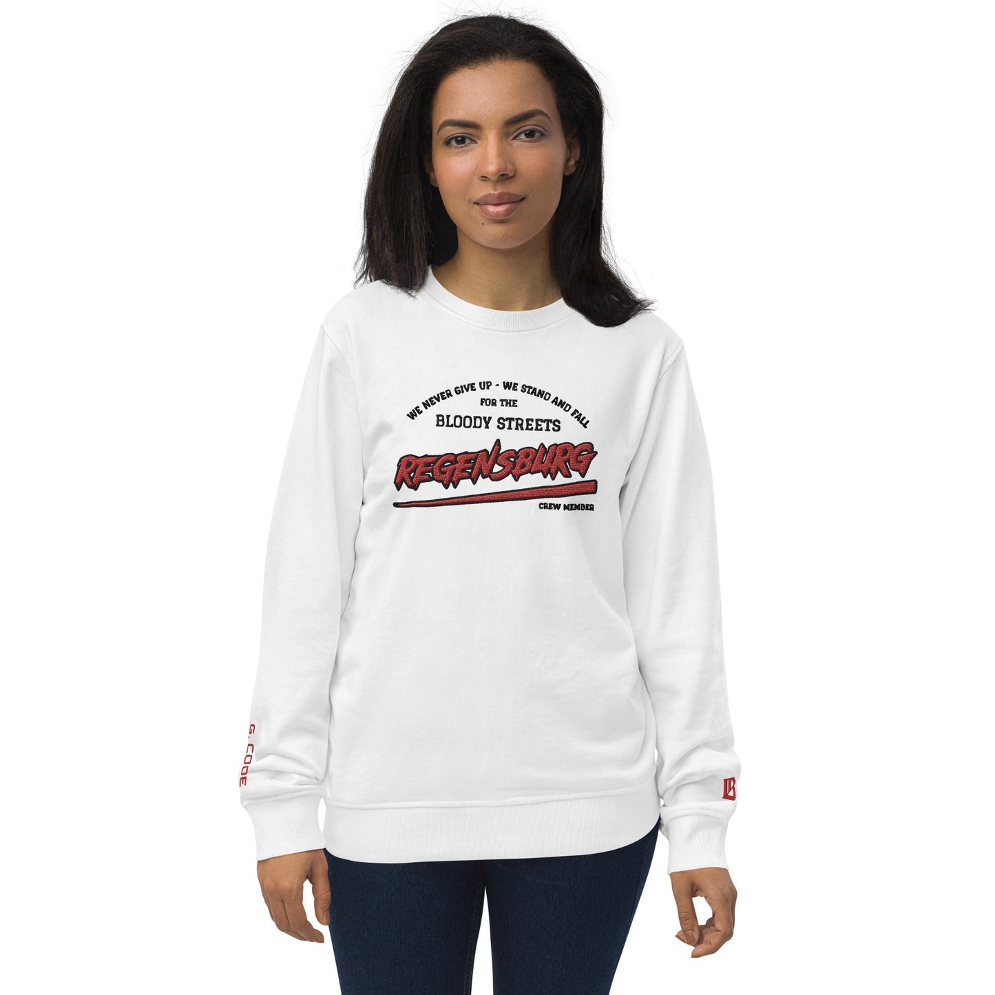 BS CITY Regensburg Crew Member Premium Red "Lady" Pullover - BLOODY-STREETS.DE Streetwear Herren und Damen Hoodies, T-Shirts, Pullis