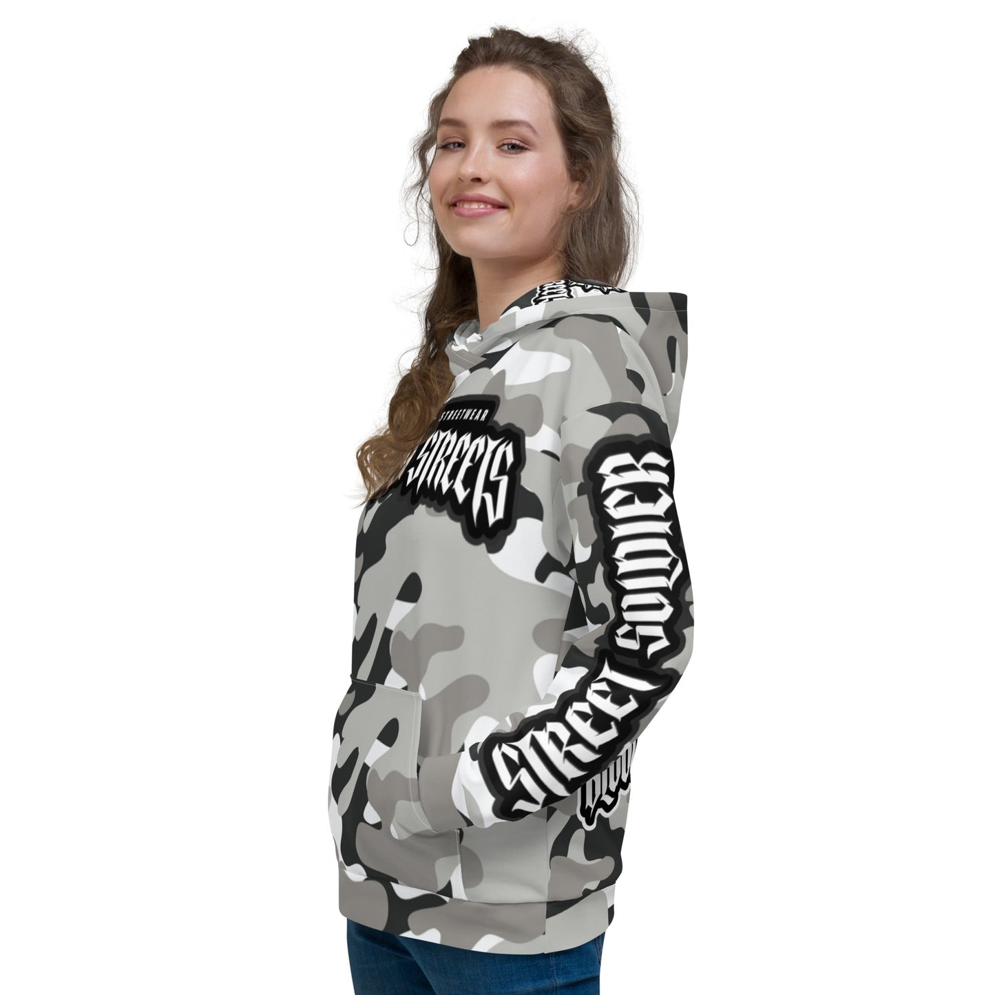 CAMOUFLAGE Bull Dog "Street Soldier" Unisex Hoodie - BLOODY-STREETS.DE Streetwear Herren und Damen Hoodies, T-Shirts, Pullis
