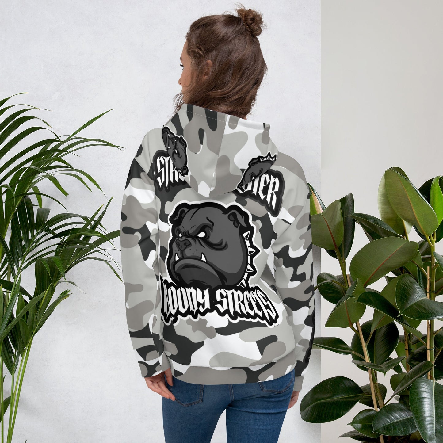 CAMOUFLAGE Bull Dog "Street Soldier" Unisex Hoodie - BLOODY-STREETS.DE Streetwear Herren und Damen Hoodies, T-Shirts, Pullis