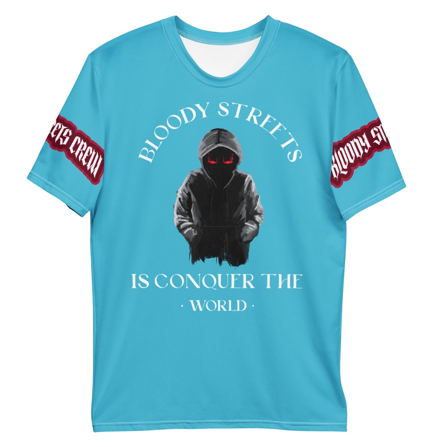 CONQUER THE WORLD Herren-T-Shirt BLAU - BLOODY-STREETS.DE Streetwear Herren und Damen Hoodies, T-Shirts, Pullis