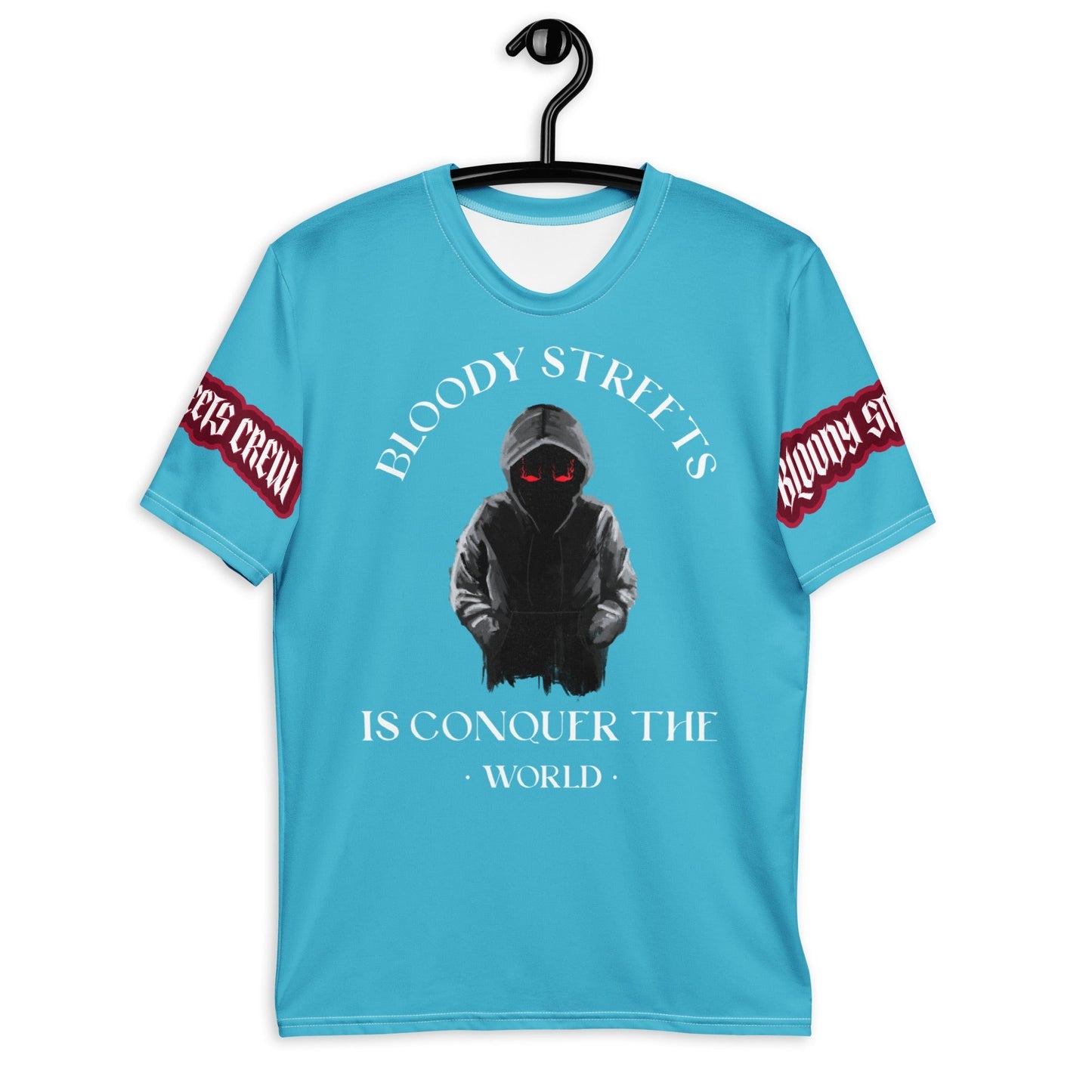 CONQUER THE WORLD Herren-T-Shirt BLAU - BLOODY-STREETS.DE Streetwear Herren und Damen Hoodies, T-Shirts, Pullis