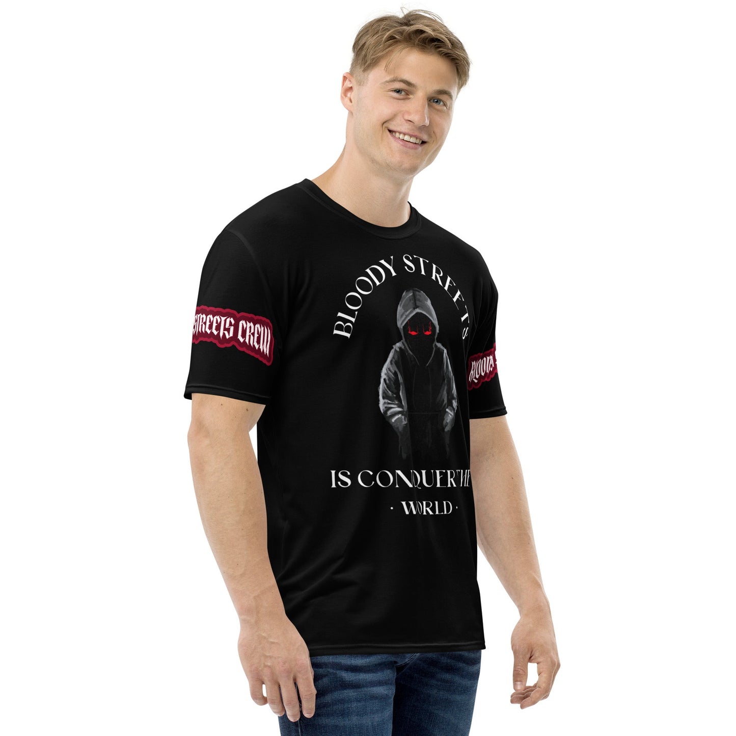 Conquer The World - Streetwear T-Shirt Herren SCHWARZ - BLOODY-STREETS.DE Streetwear Herren und Damen Hoodies, T-Shirts, Pullis
