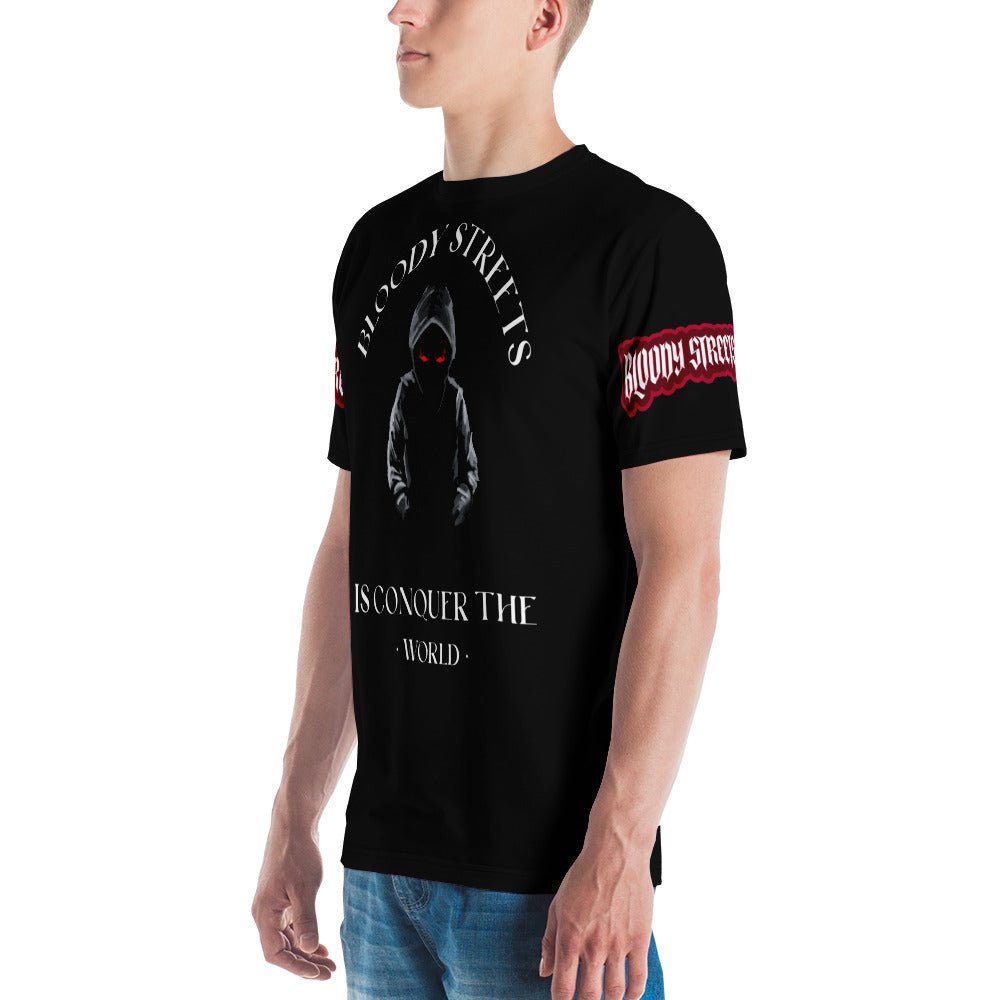 Conquer The World - Streetwear T-Shirt Herren SCHWARZ - BLOODY-STREETS.DE Streetwear Herren und Damen Hoodies, T-Shirts, Pullis