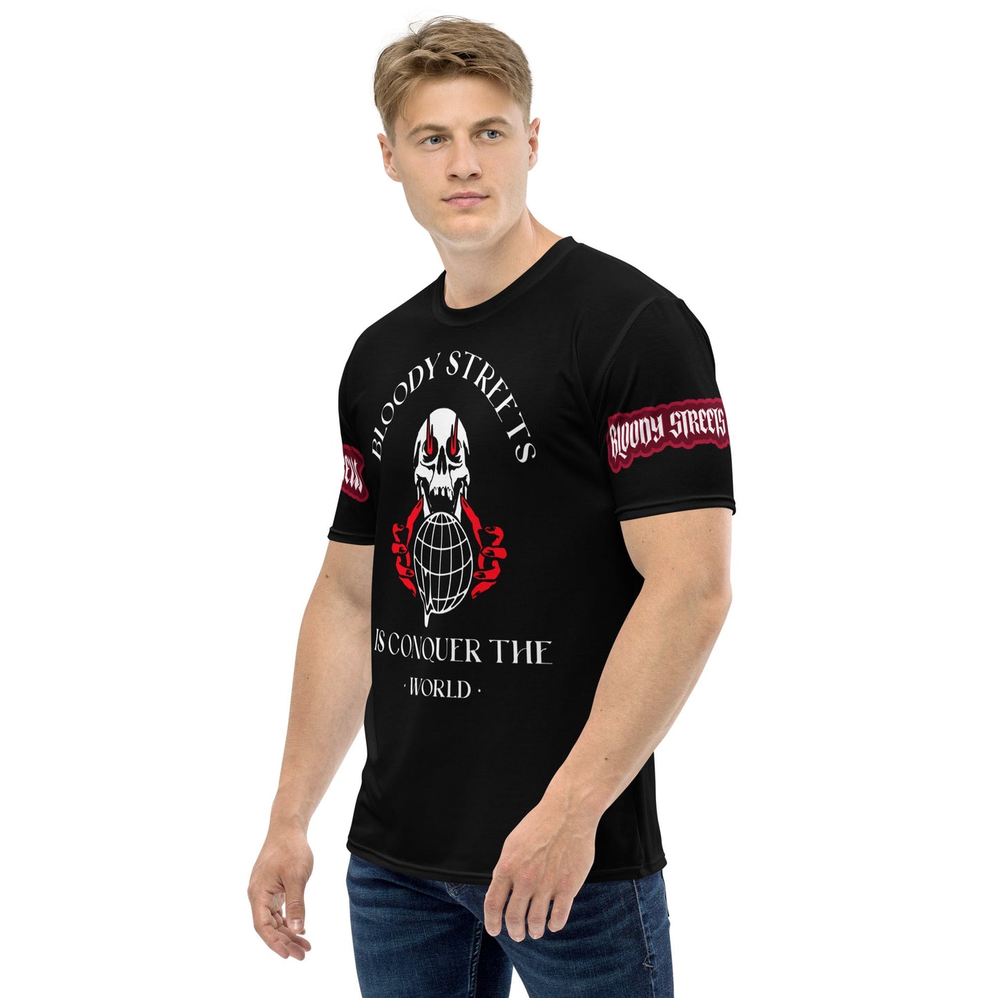 Conquer The World - Streetwear T-Shirt Herren SCHWARZ V2 - BLOODY-STREETS.DE Streetwear Herren und Damen Hoodies, T-Shirts, Pullis