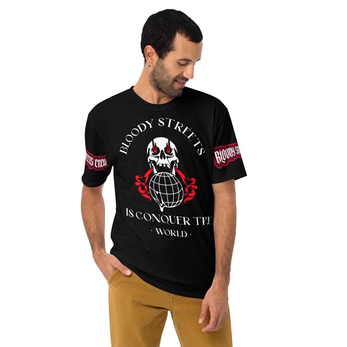 Conquer The World - Streetwear T-Shirt Herren SCHWARZ V2 - BLOODY-STREETS.DE Streetwear Herren und Damen Hoodies, T-Shirts, Pullis