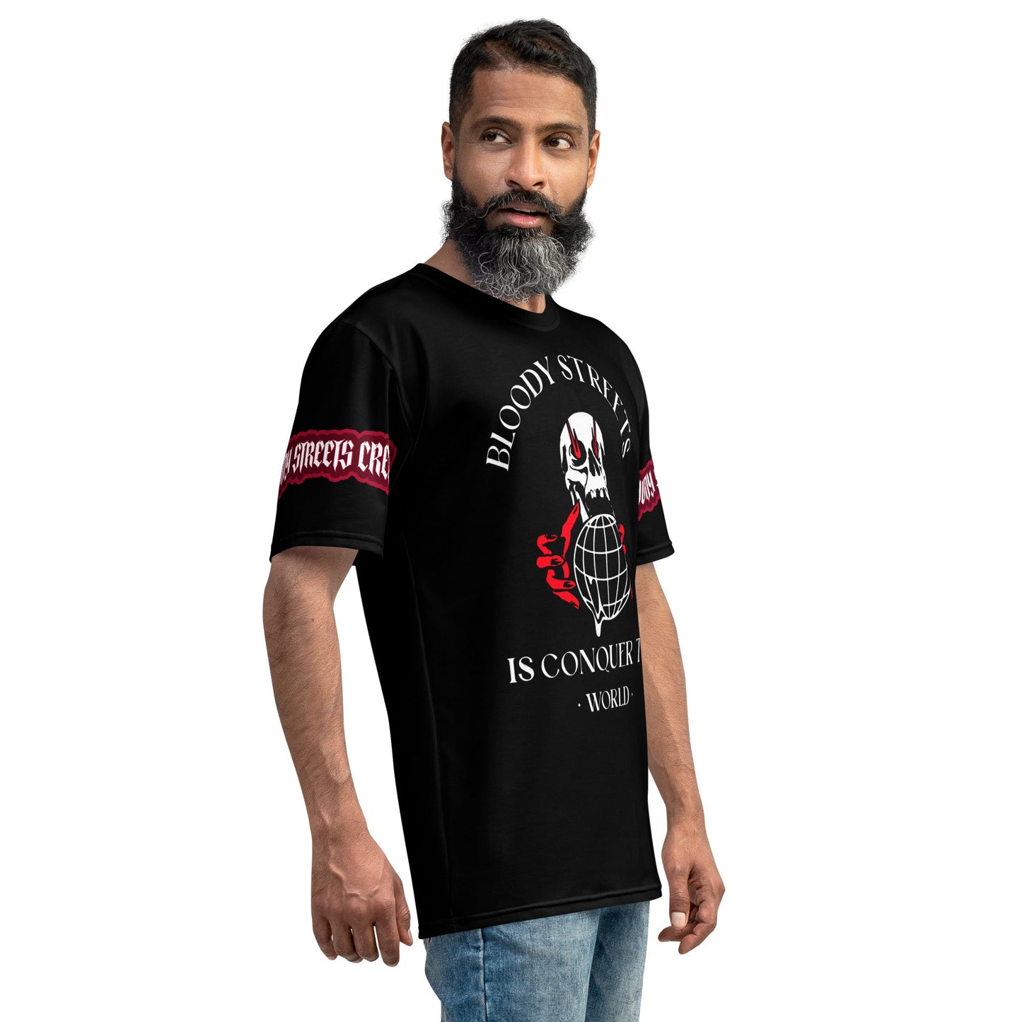 Conquer The World - Streetwear T-Shirt Herren SCHWARZ V2 - BLOODY-STREETS.DE Streetwear Herren und Damen Hoodies, T-Shirts, Pullis