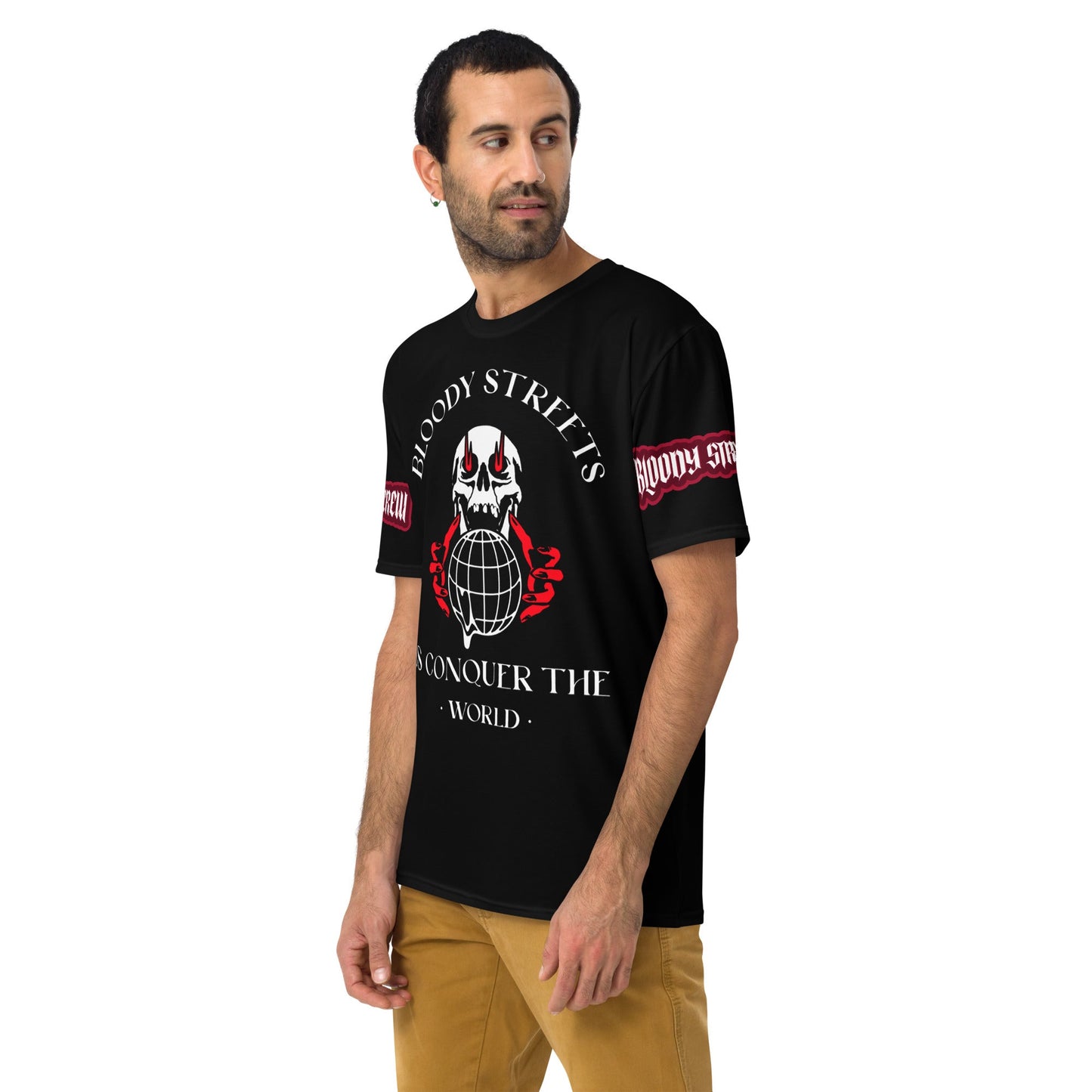 Conquer The World - Streetwear T-Shirt Herren SCHWARZ V2 - BLOODY-STREETS.DE Streetwear Herren und Damen Hoodies, T-Shirts, Pullis