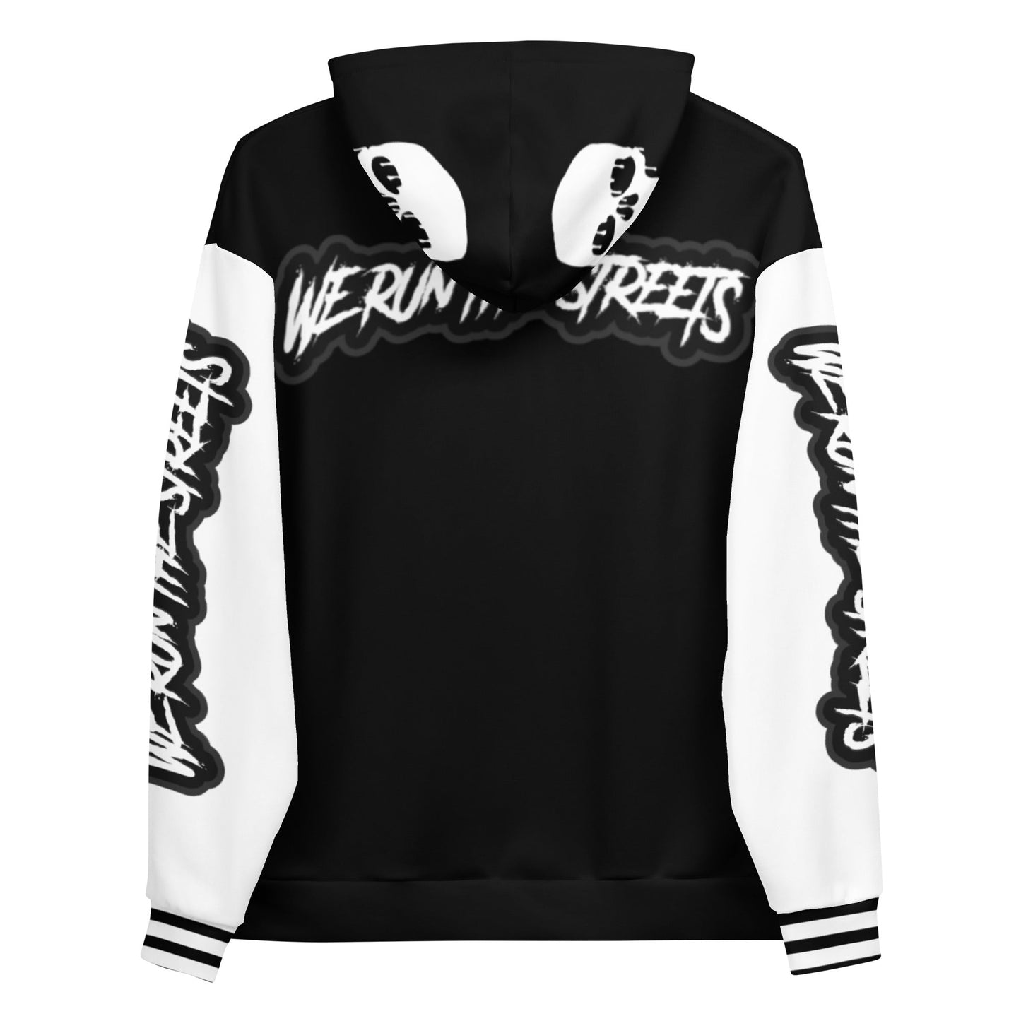 We run the Streets Schwarz - Weiß Hoodie - BLOODY-STREETS.DE Streetwear Herren und Damen Hoodies, T-Shirts, Pullis