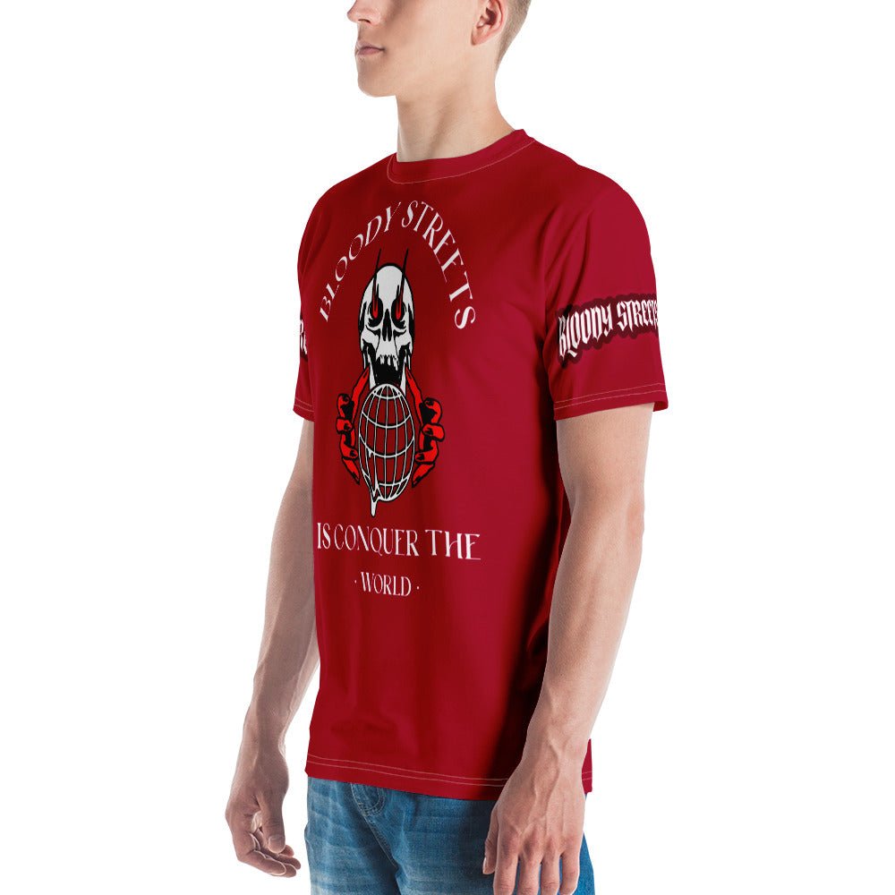 Conquer The World - Streetwear T-Shirt Herren RED V2 - BLOODY-STREETS.DE Streetwear Herren und Damen Hoodies, T-Shirts, Pullis