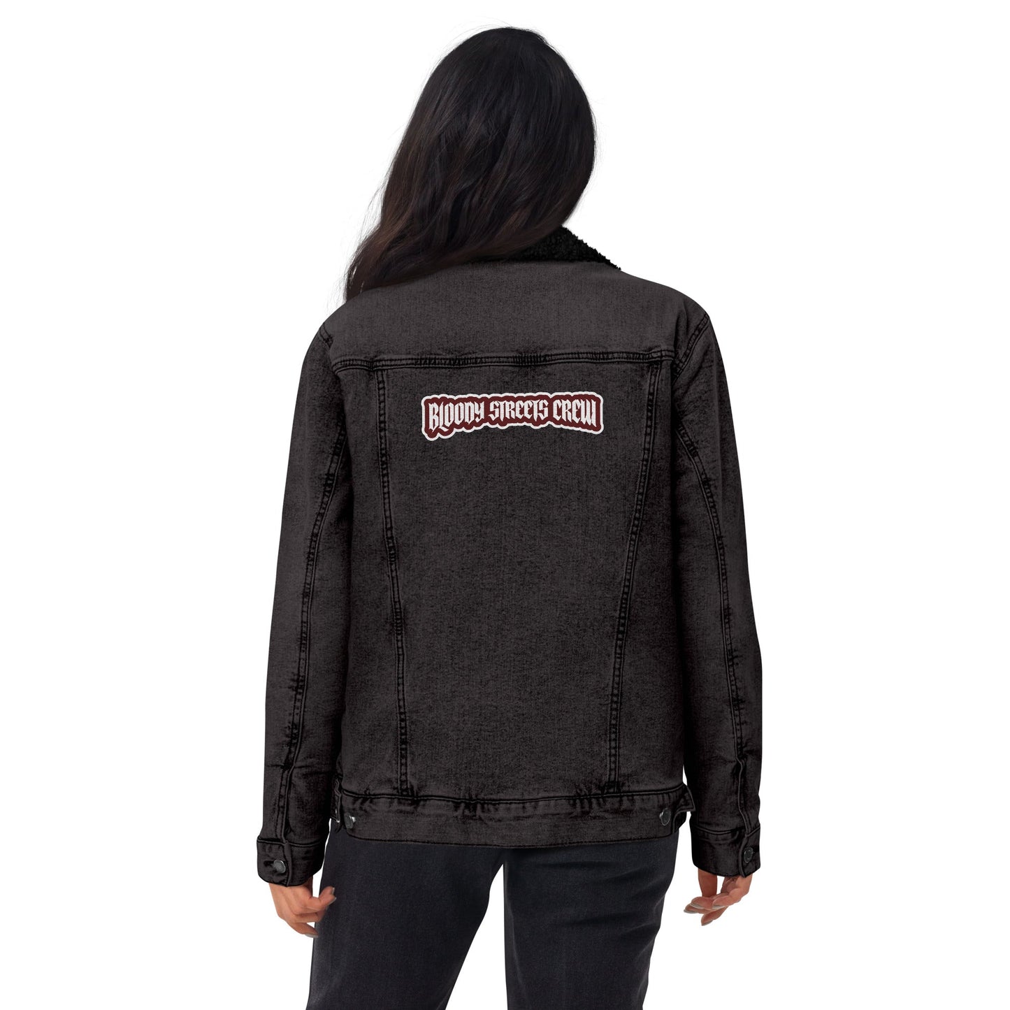BLOODY STREETS CREW - Sherpa Jeansjacke - BLOODY-STREETS.DE Streetwear Herren und Damen Hoodies, T-Shirts, Pullis