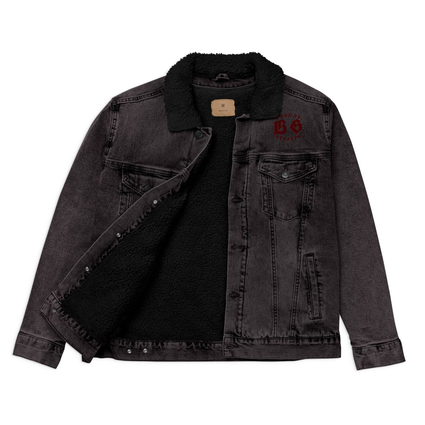 BLOODY STREETS CREW - Sherpa Jeansjacke - BLOODY-STREETS.DE Streetwear Herren und Damen Hoodies, T-Shirts, Pullis