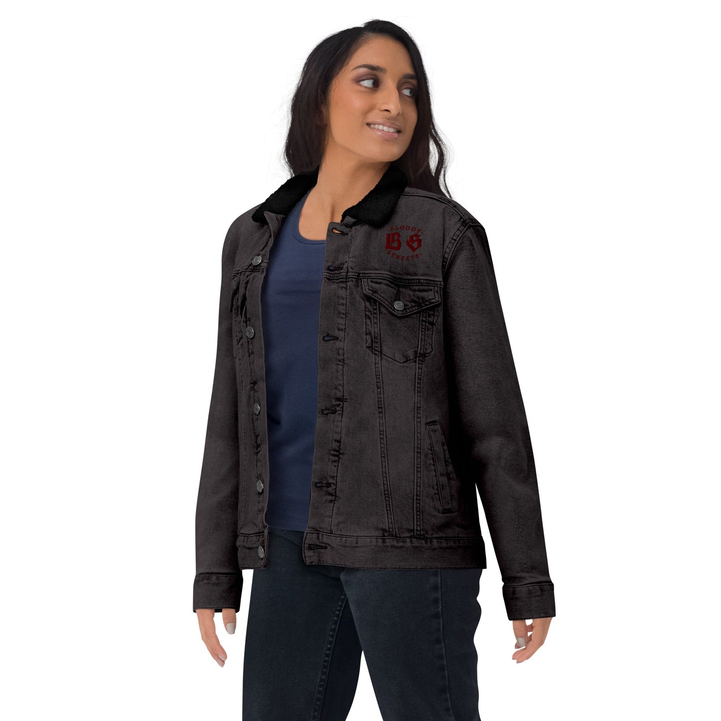 BLOODY STREETS CREW - Sherpa Jeansjacke - BLOODY-STREETS.DE Streetwear Herren und Damen Hoodies, T-Shirts, Pullis