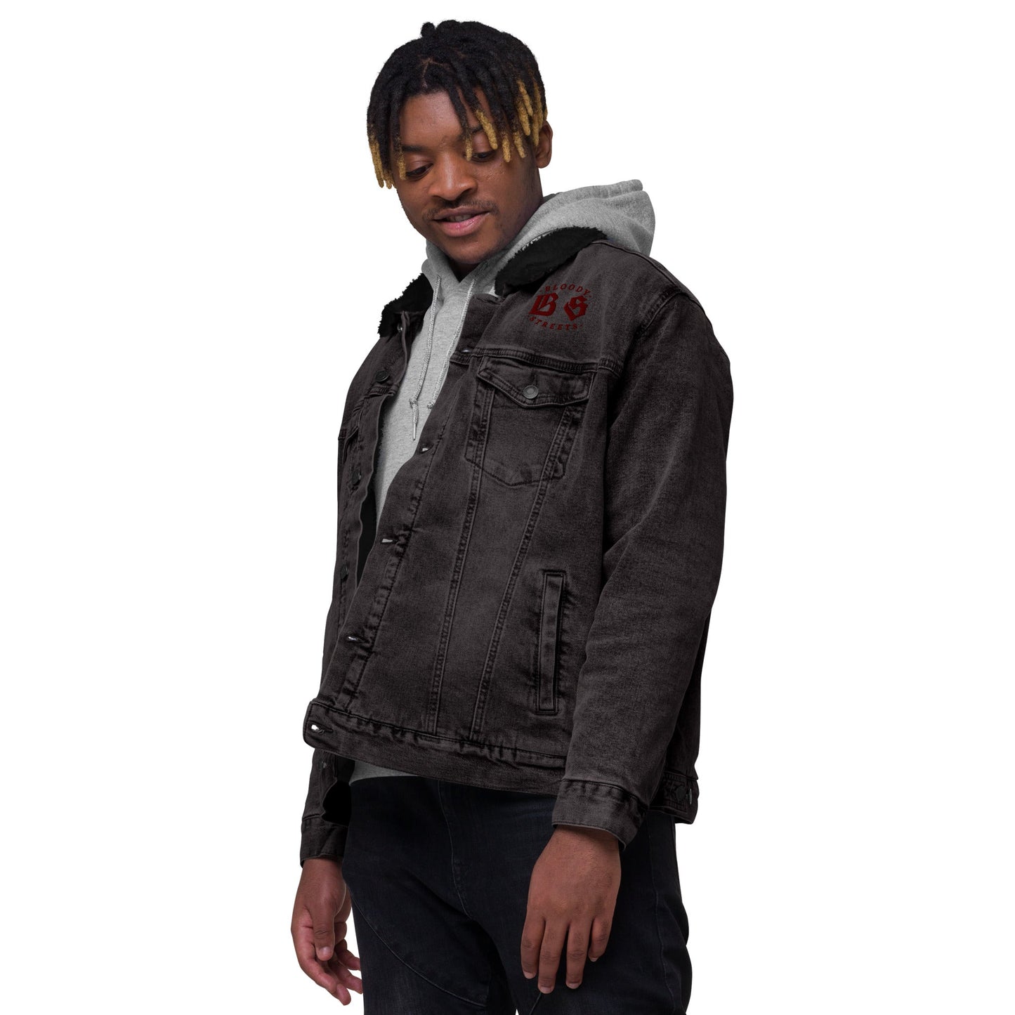 BLOODY STREETS CREW - Sherpa Jeansjacke - BLOODY-STREETS.DE Streetwear Herren und Damen Hoodies, T-Shirts, Pullis