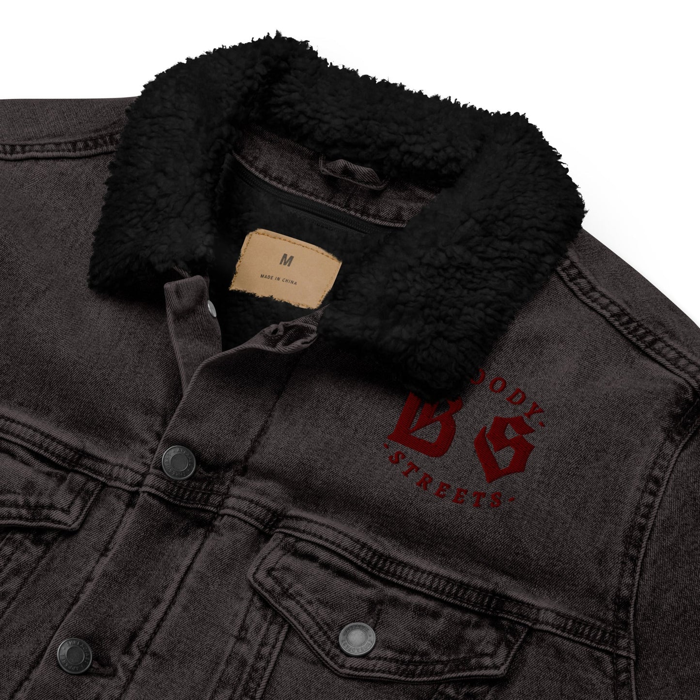 BLOODY STREETS CREW - Sherpa Jeansjacke - BLOODY-STREETS.DE Streetwear Herren und Damen Hoodies, T-Shirts, Pullis