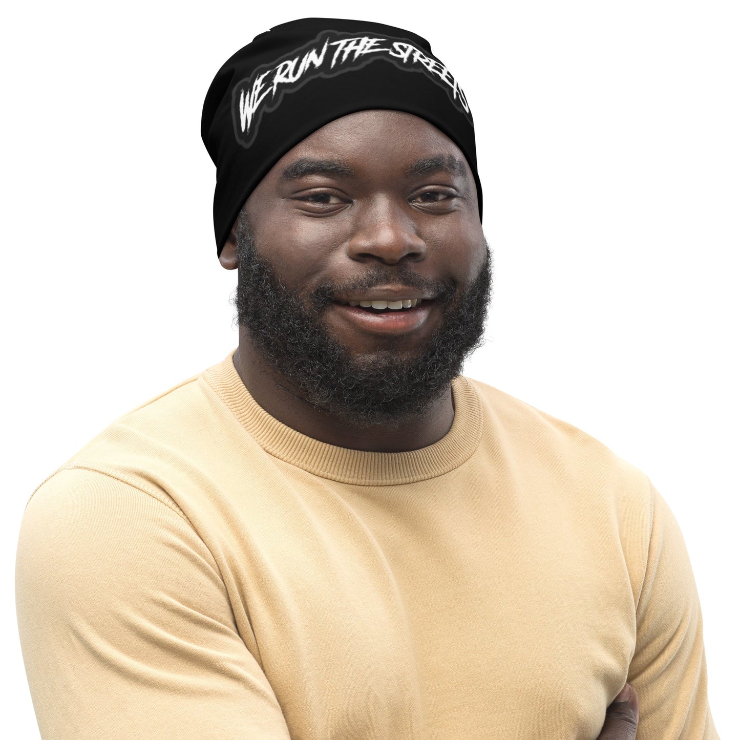We Run The Streets BLACK Beanie - BLOODY-STREETS.DE Streetwear Herren und Damen Hoodies, T-Shirts, Pullis