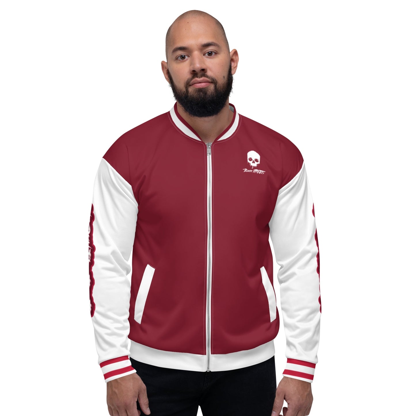We Run The Streets Red Unisex Bomberjacke - BLOODY-STREETS.DE Streetwear Herren und Damen Hoodies, T-Shirts, Pullis