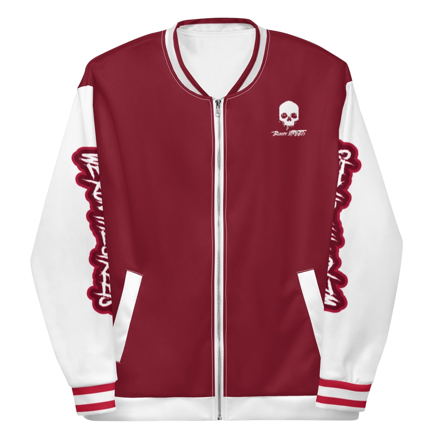 We Run The Streets Red Unisex Bomberjacke - BLOODY-STREETS.DE Streetwear Herren und Damen Hoodies, T-Shirts, Pullis