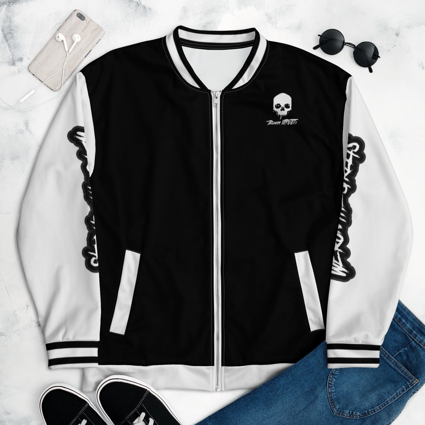 We Run The Streets Unisex Bomberjacke - BLOODY-STREETS.DE Streetwear Herren und Damen Hoodies, T-Shirts, Pullis