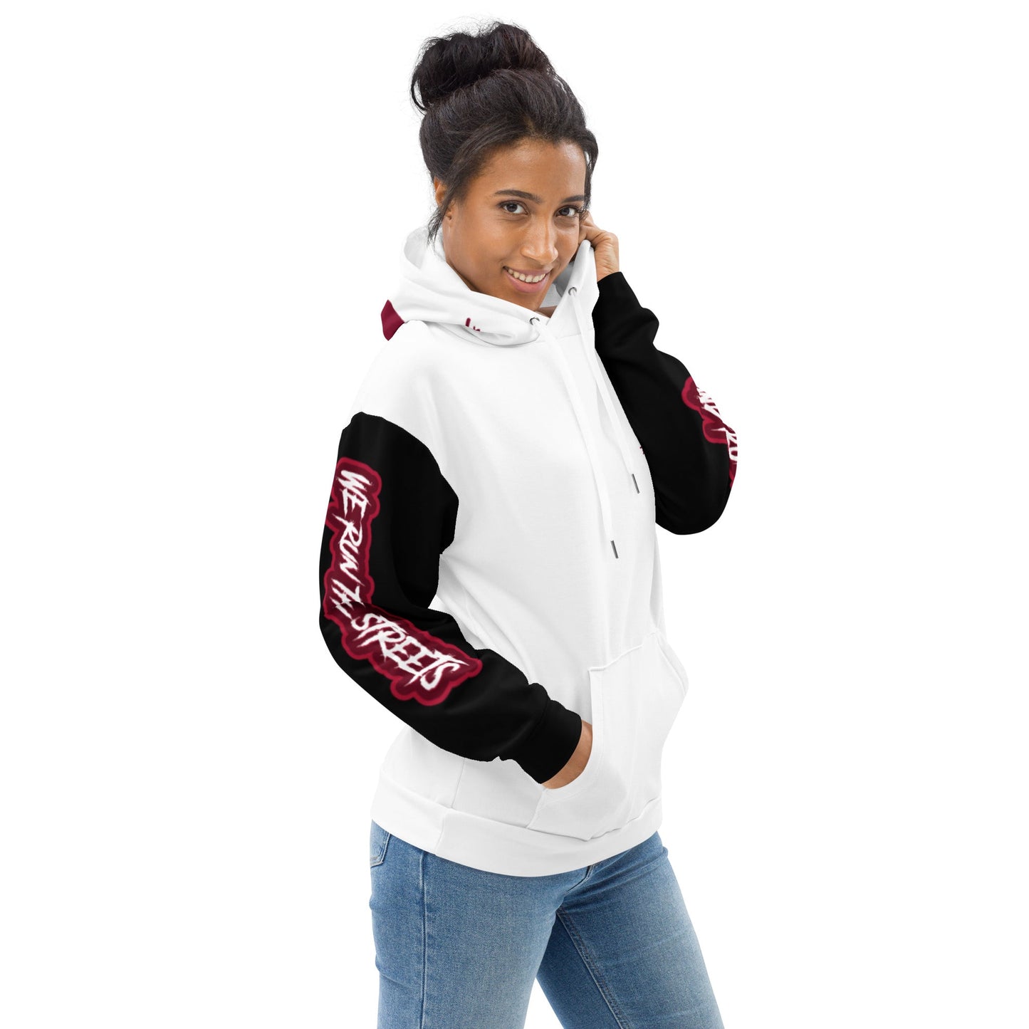 We Run The Streets WHITE Hoodie - BLOODY-STREETS.DE Streetwear Herren und Damen Hoodies, T-Shirts, Pullis